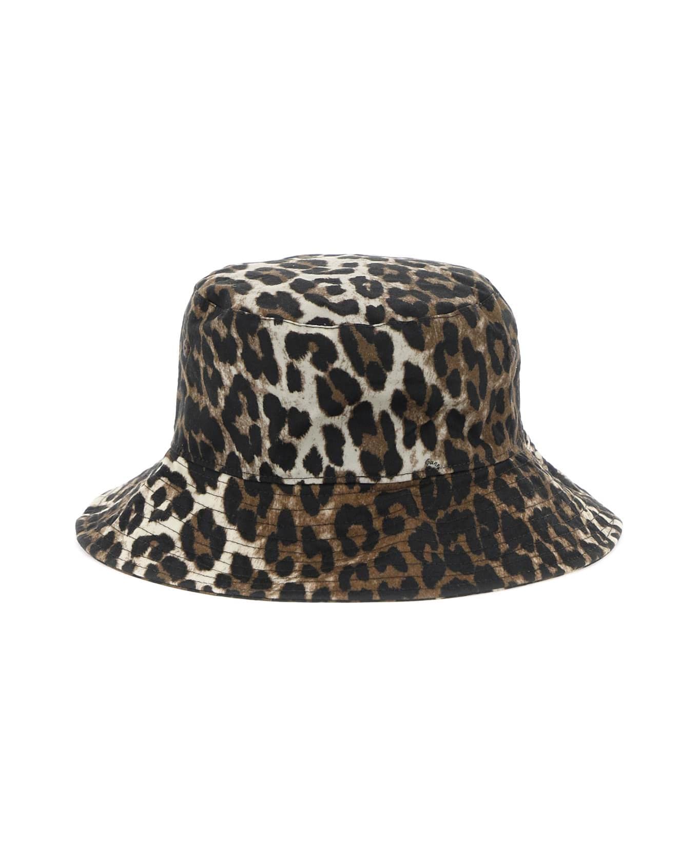 Barbour Waxed Leopard Bucket Hat - LEOPARD PRINT (Brown)