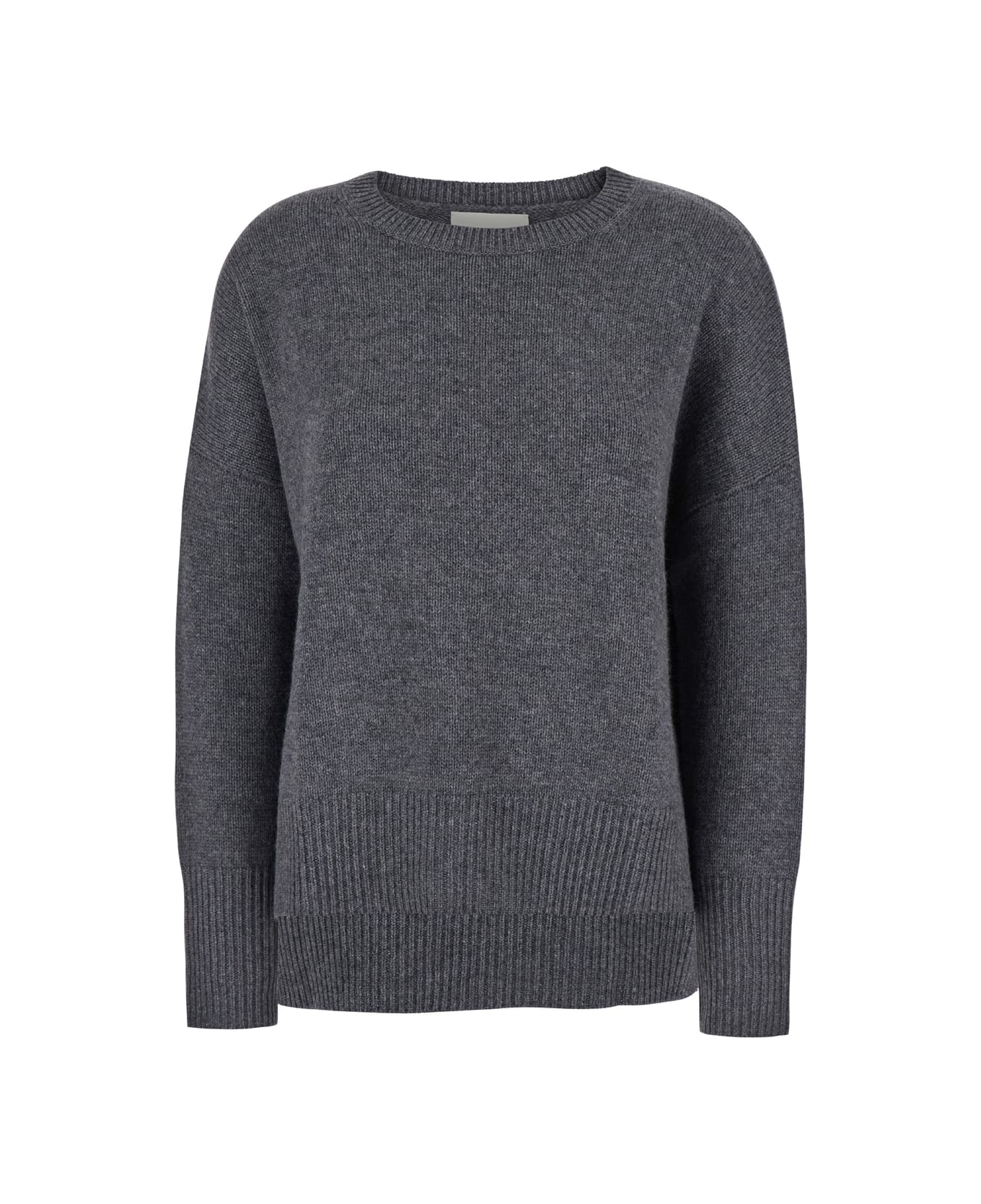 Lisa Yang 'mila' Grey Sweater With Ribbed Trim In Cashmere Woman - Grey シャツ