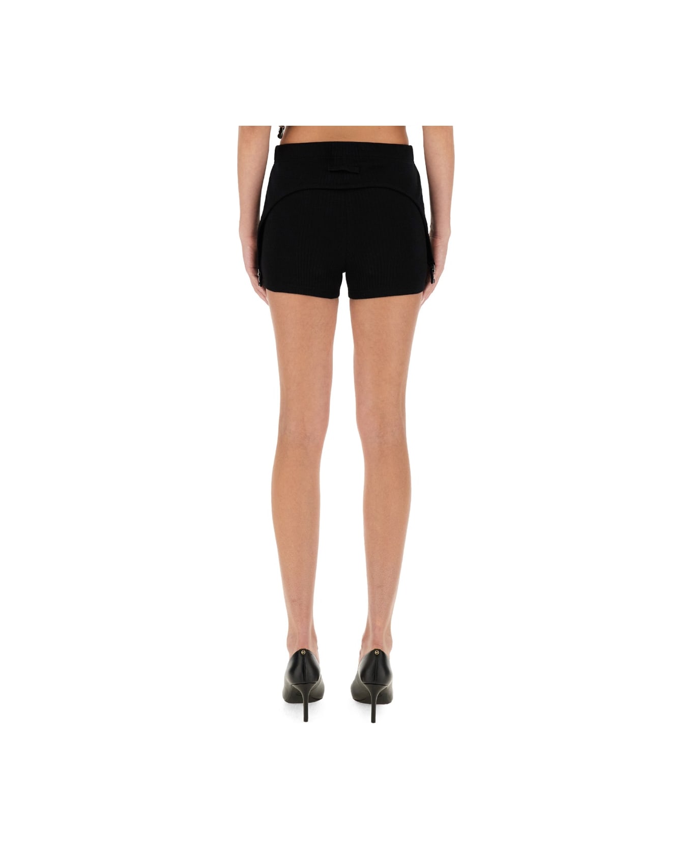 Jean Paul Gaultier Mini Shorts "the Garter" - BLACK