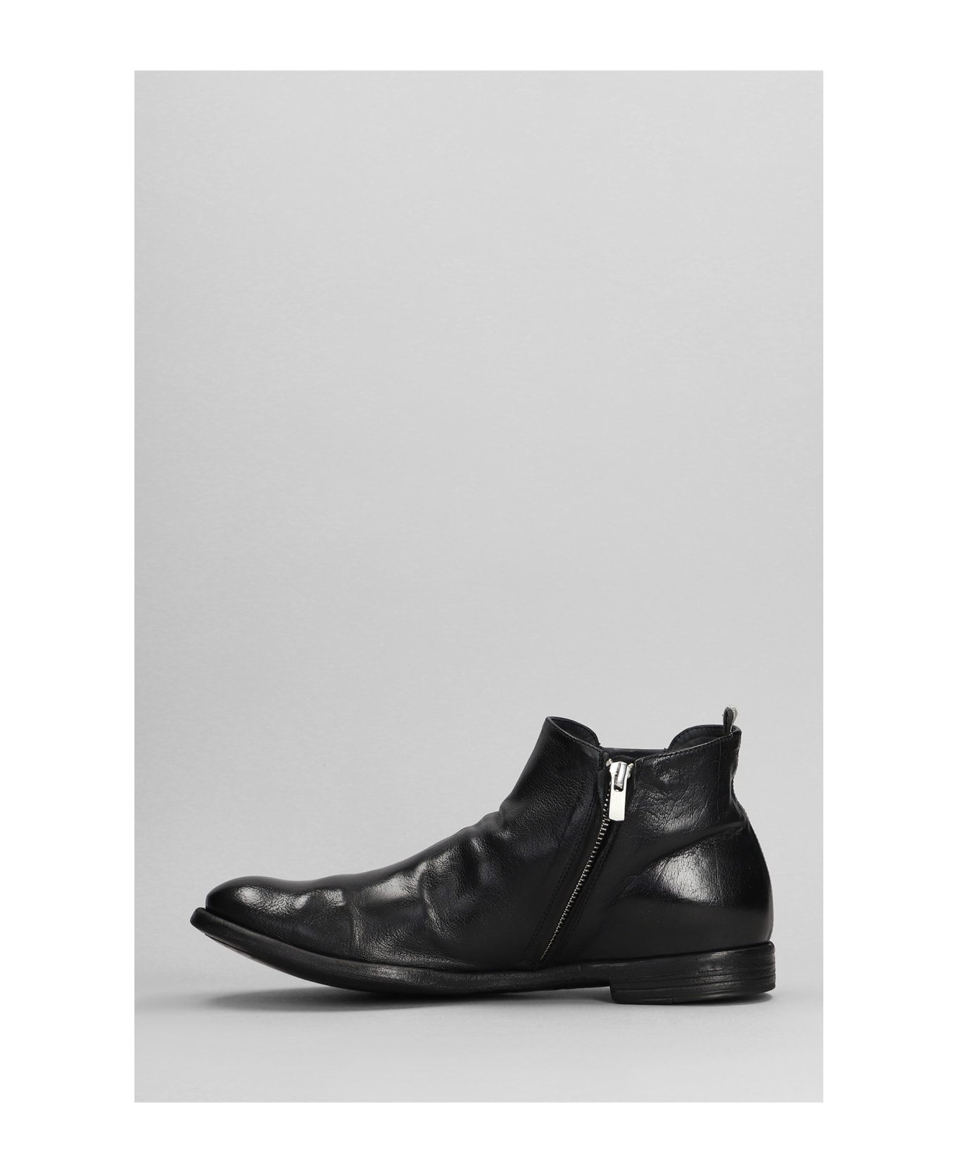 Officine Creative Arc -514 Ankle Boots In Black Leather - black