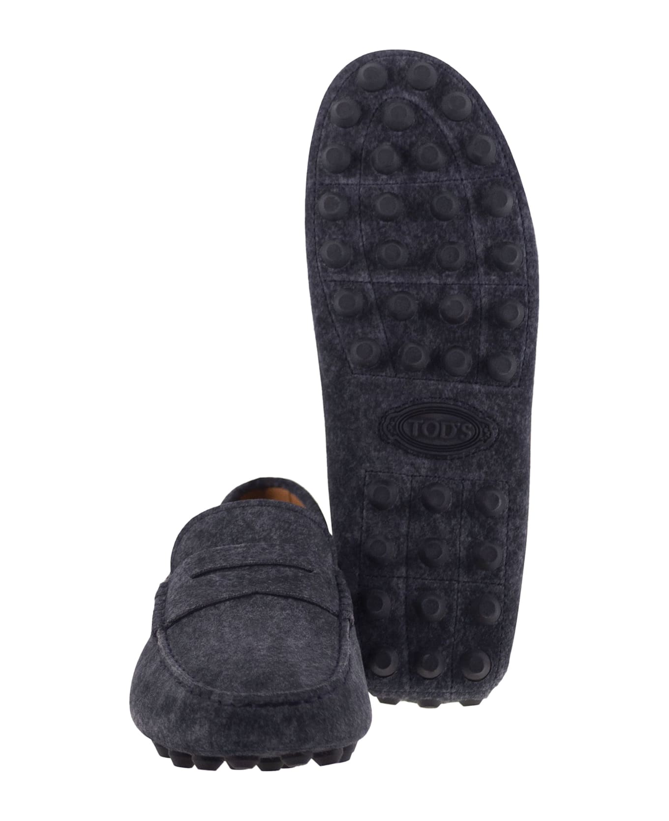 Tod's Gommino Bubble Sole In Suede Leather - Blue