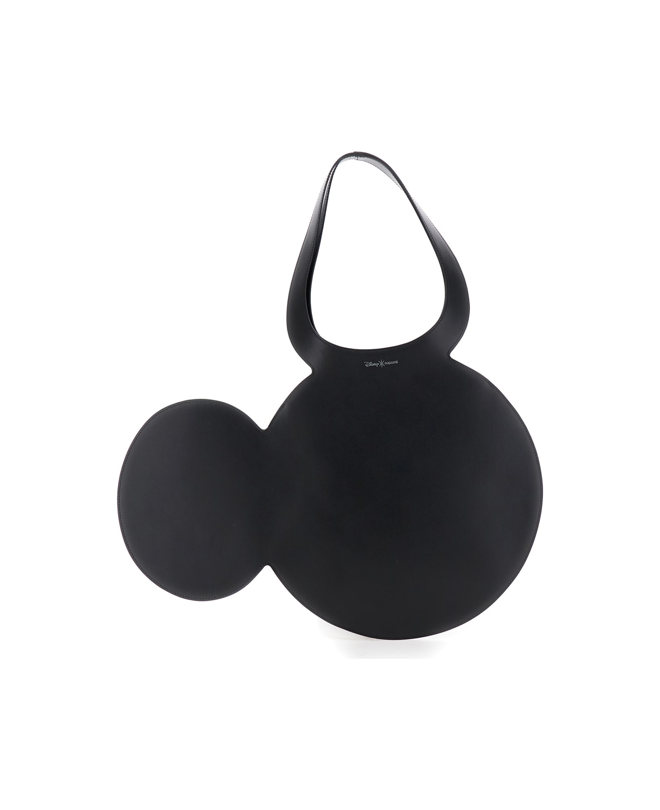 Coperni 
mickey
 Black Handbag With Cut-out Handle And Logo Lettering On The Front In Leather Woman - Black