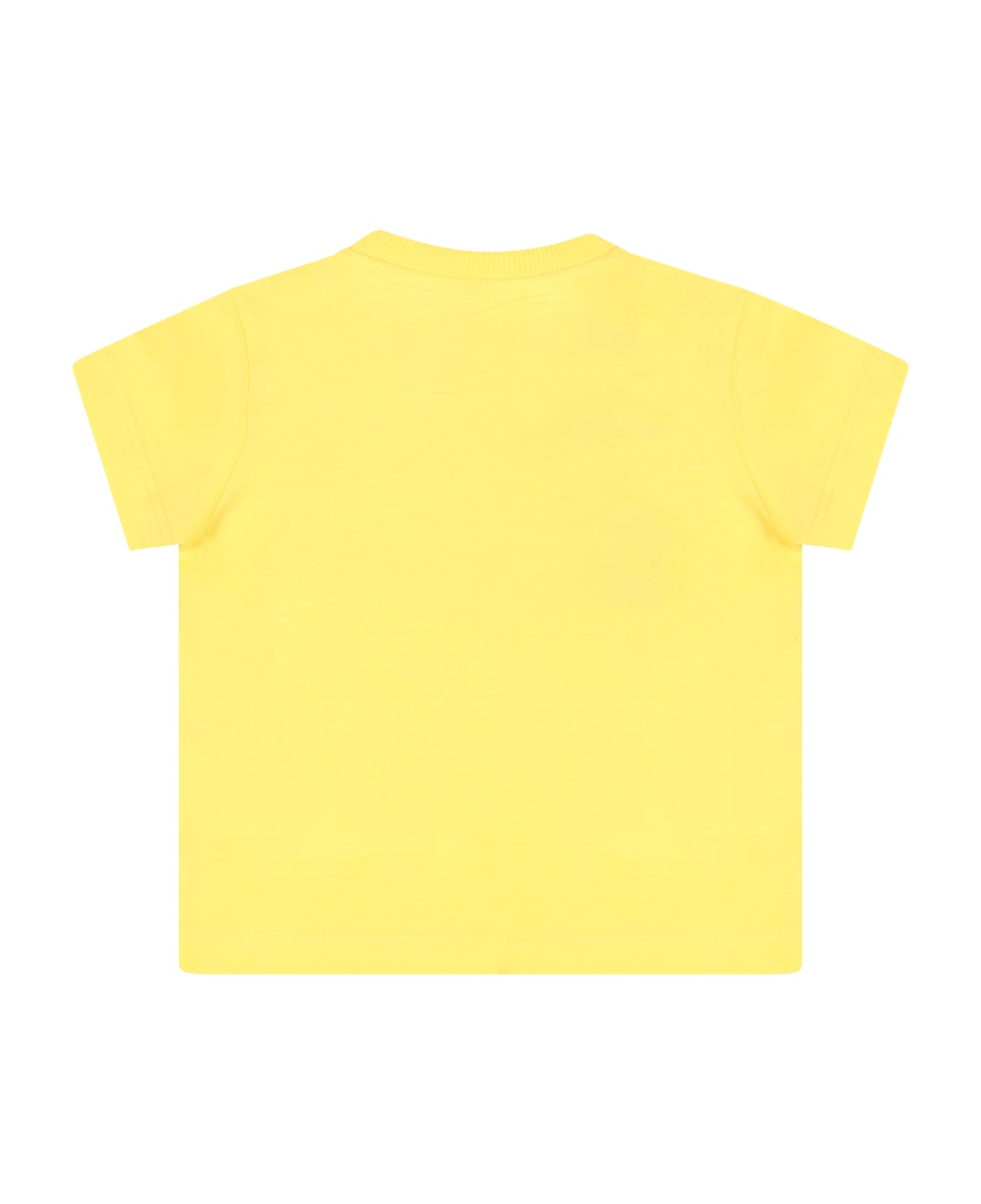 Moschino Yellow T-shirt For Babykids With Teddy Bear - Yellow