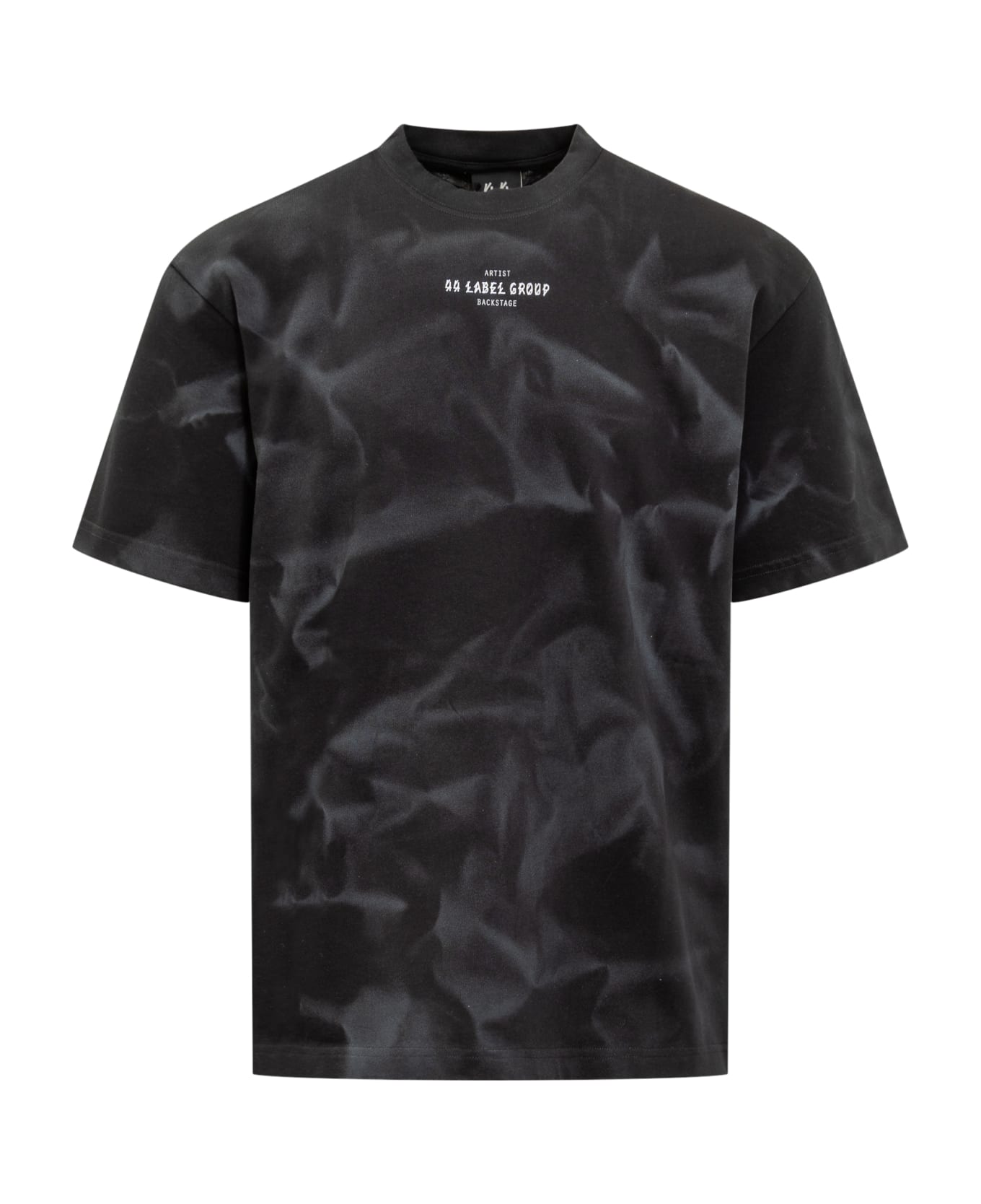 44 Label Group T-shirt With Smoke Effect - BLACK-SMOKE EFFECT シャツ