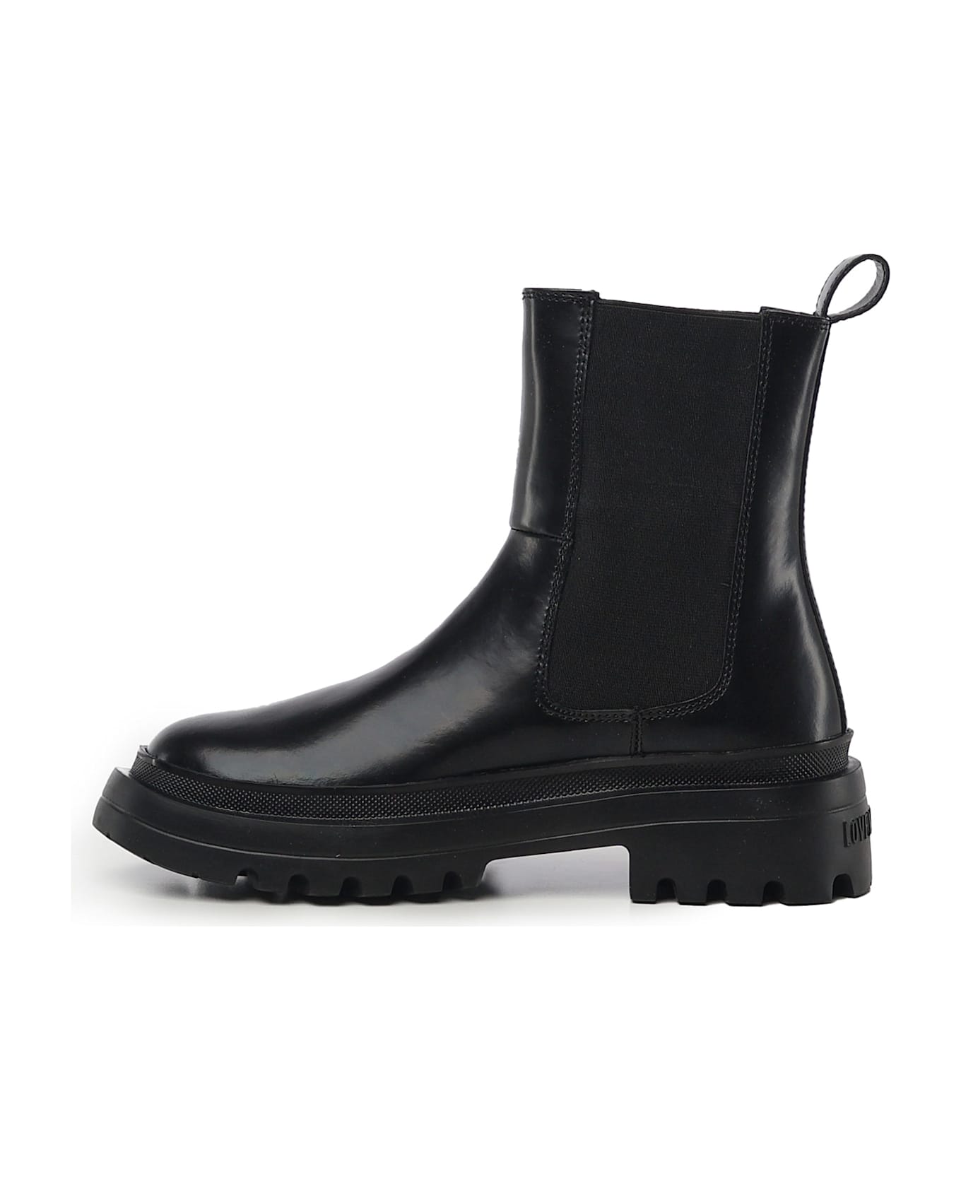 Love Moschino Calf And Lycra Ankle Boots - Black
