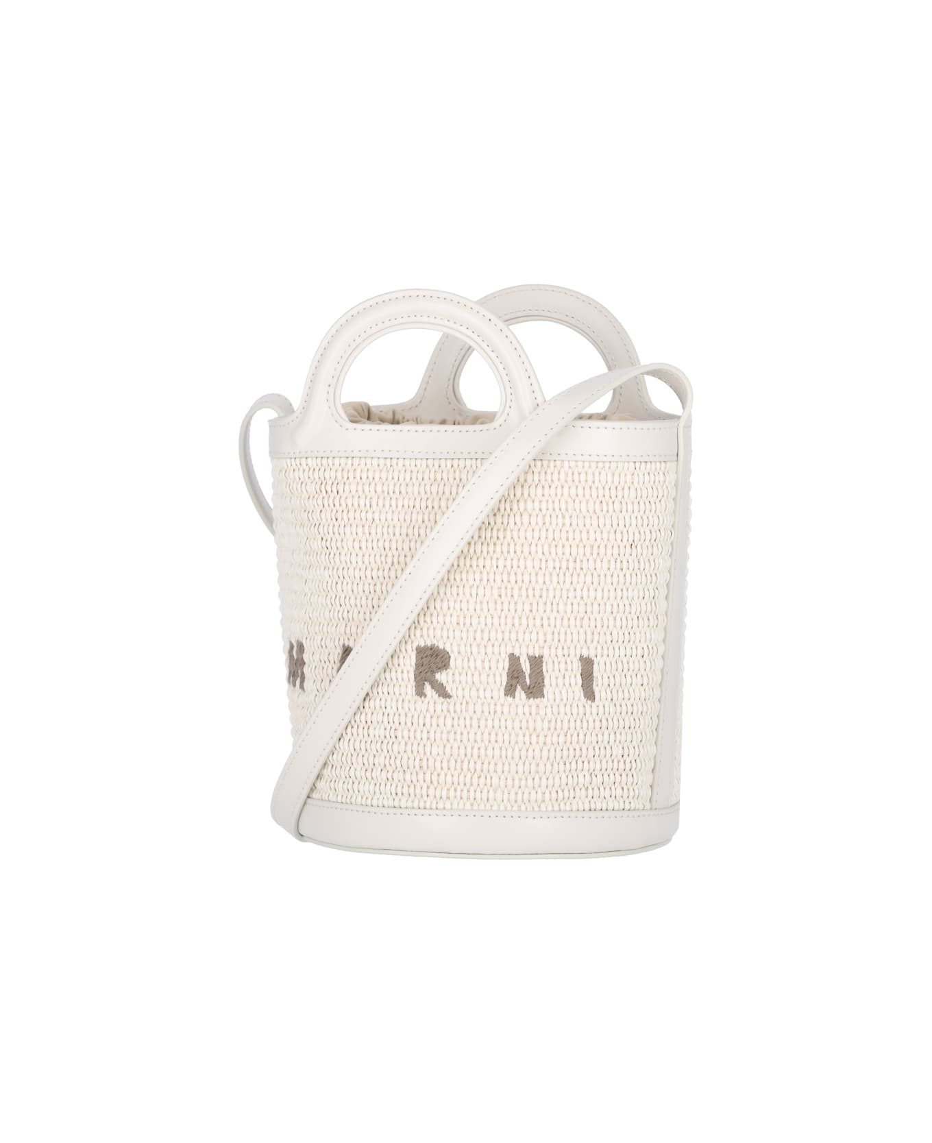 Marni Small Bucket Bag 
tropicalia
 - White