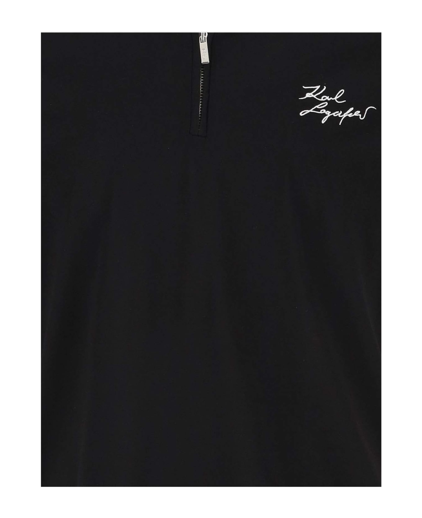 Karl Lagerfeld Cotton Polo - Black ポロシャツ
