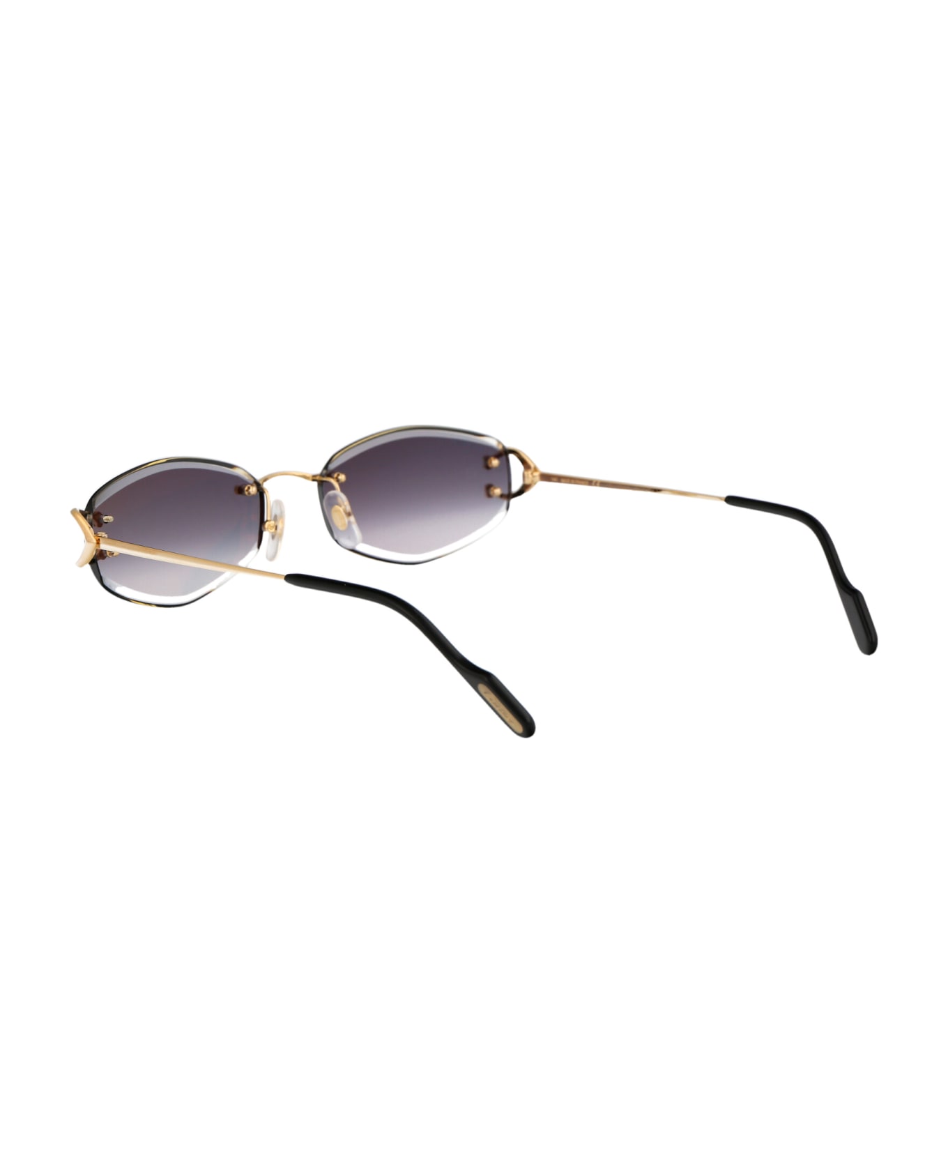 Cartier Eyewear Ct0467s Sunglasses - 001 GOLD GOLD GREY サングラス