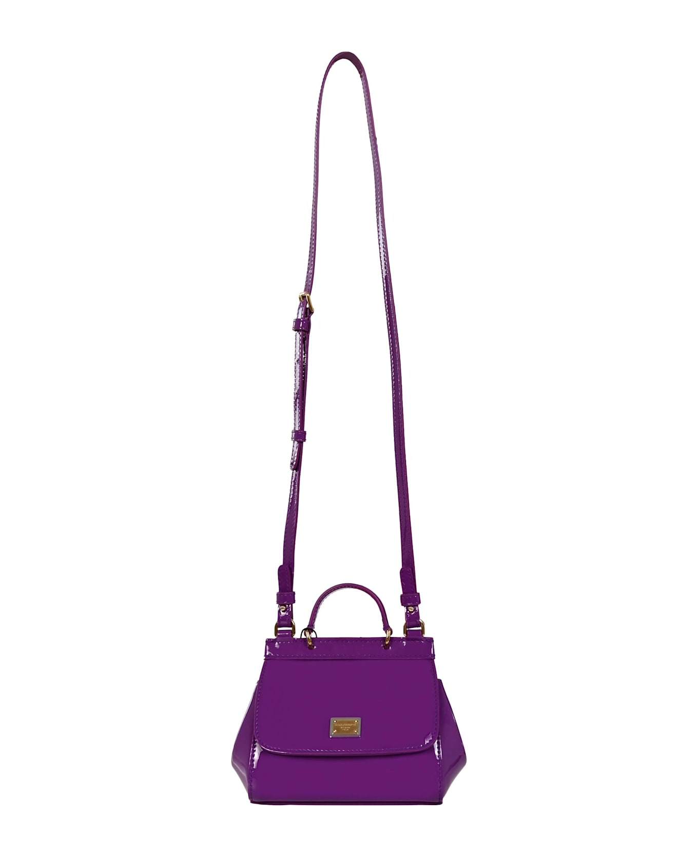 Dolce 
Gabbana Purple Sicily Bag For Girl With Logo - Violet