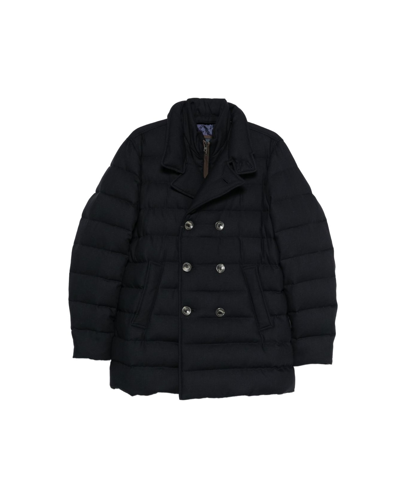 Herno Double-breasted Quilted Jacket - Blue