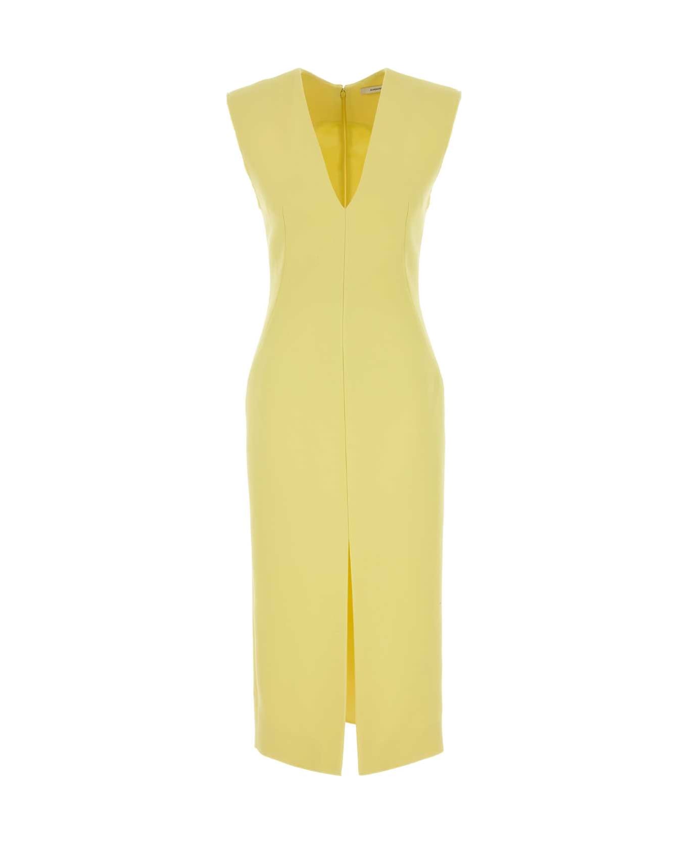 Givenchy Yellow Stretch Crepe Dress - ACIDYELLOW