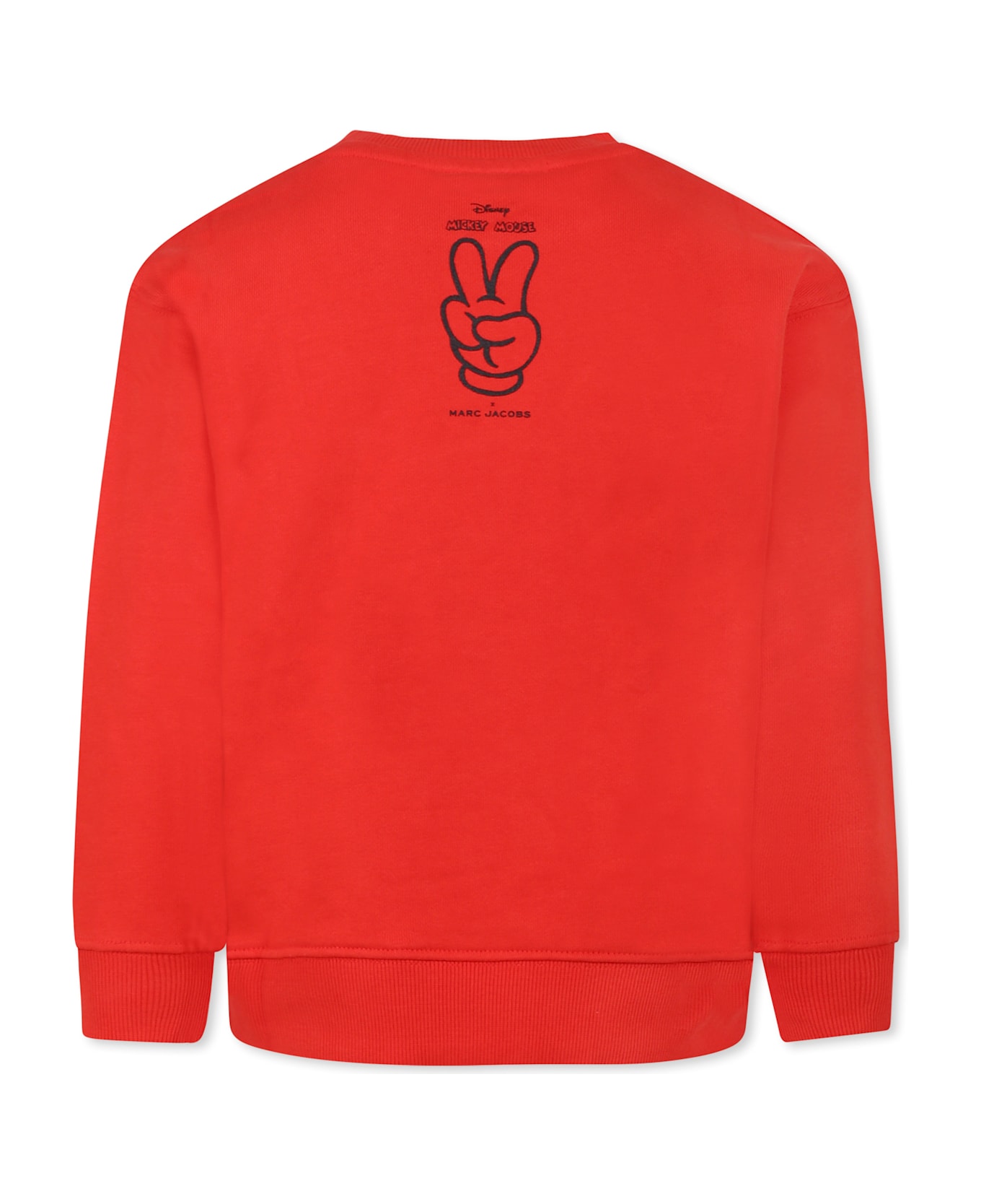 Little Marc Jacobs Red Sweatshirt For Boy With Mickey Mouse - Red