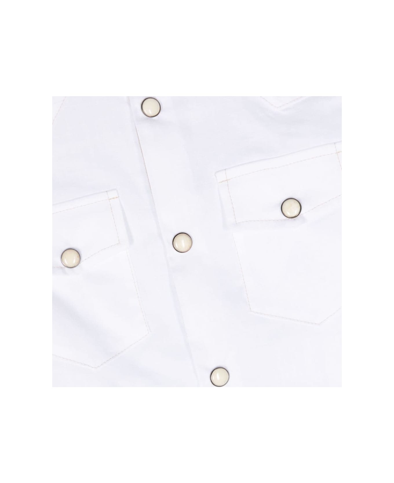 Eleventy Camicia Con Applicazione - White