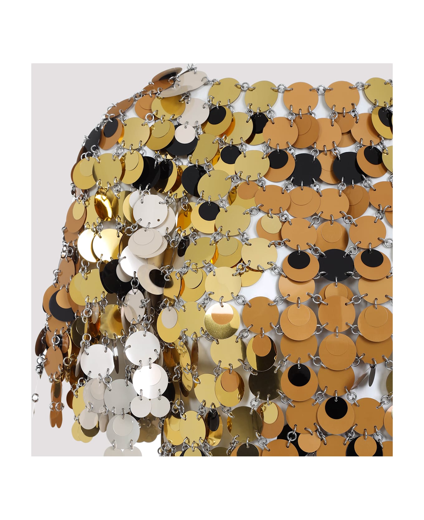 Paco Rabanne Polyester Mini Dress - GOLD