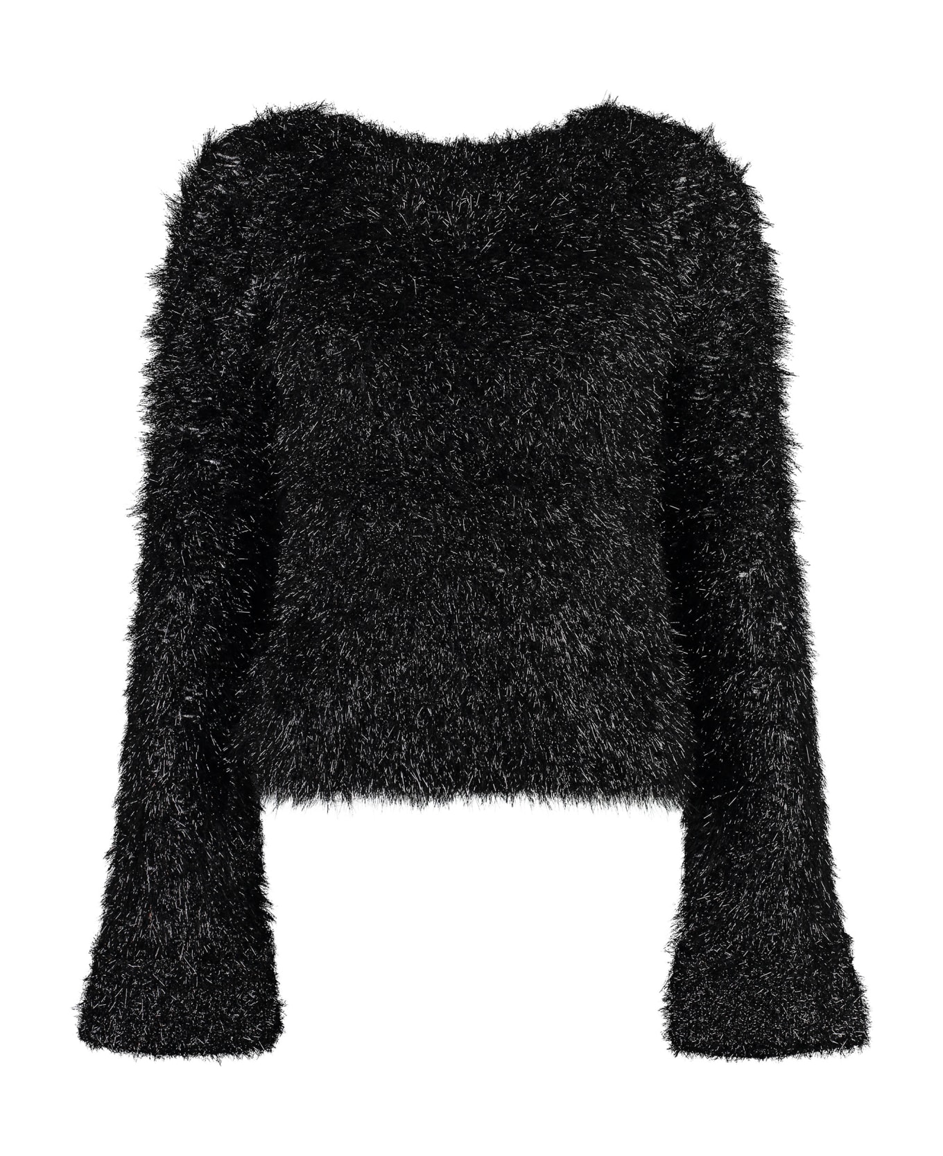 Victoria Beckham Long Sleeve Crew-neck Sweater - black