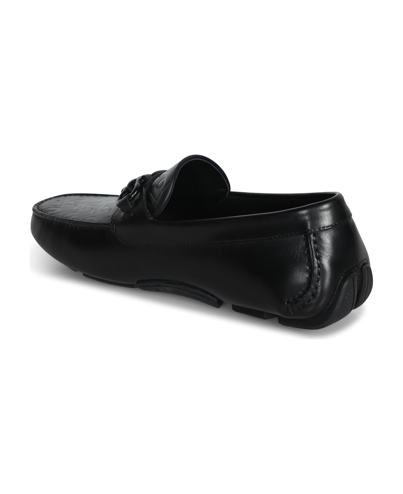 Ferragamo Driver Parigi New Black Leather Loafer - Black