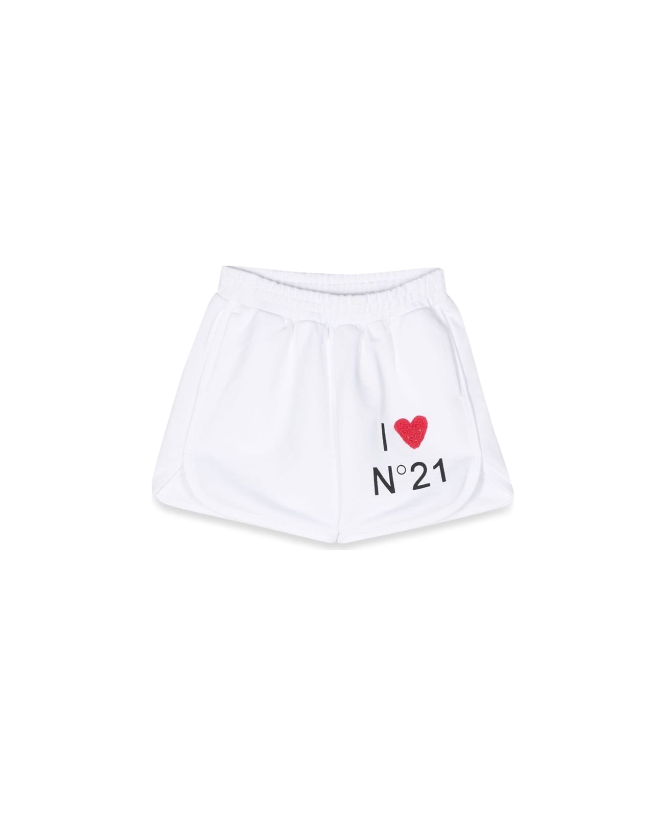 N.21 Shorts I Love N21 - WHITE
