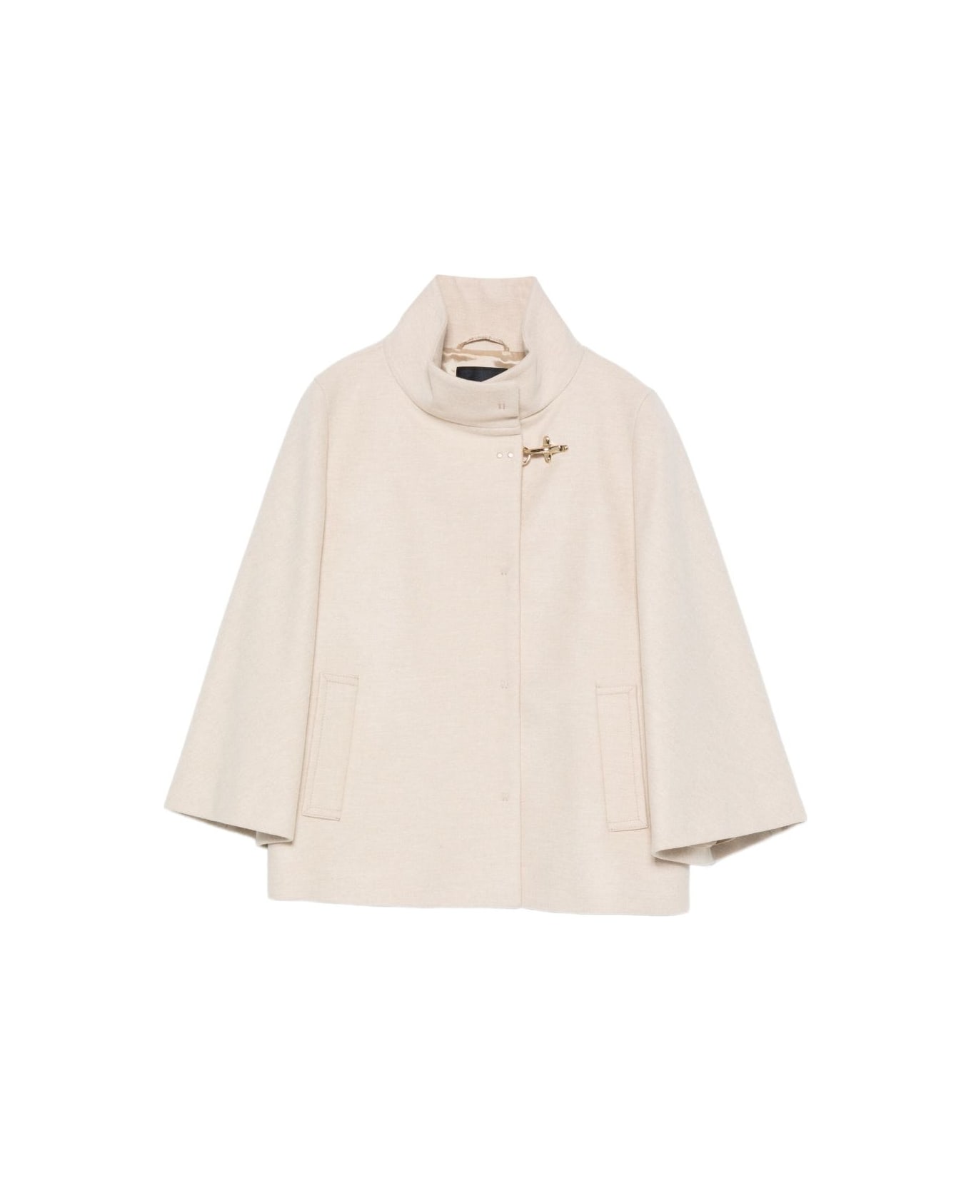 Fay Wool Cape - Ivory