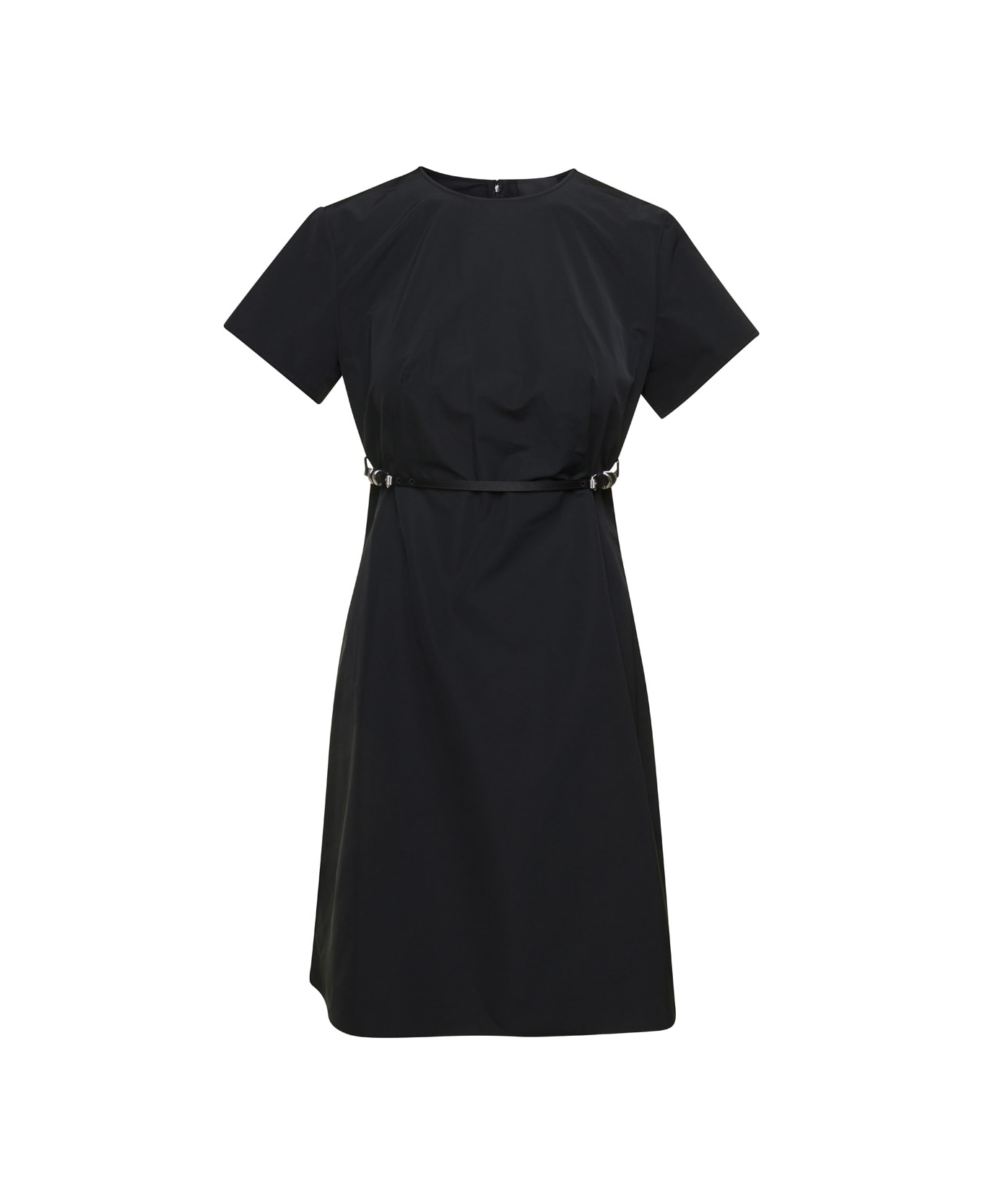 Givenchy Black Mini Dress With Belt In Taffeta Woman - Black