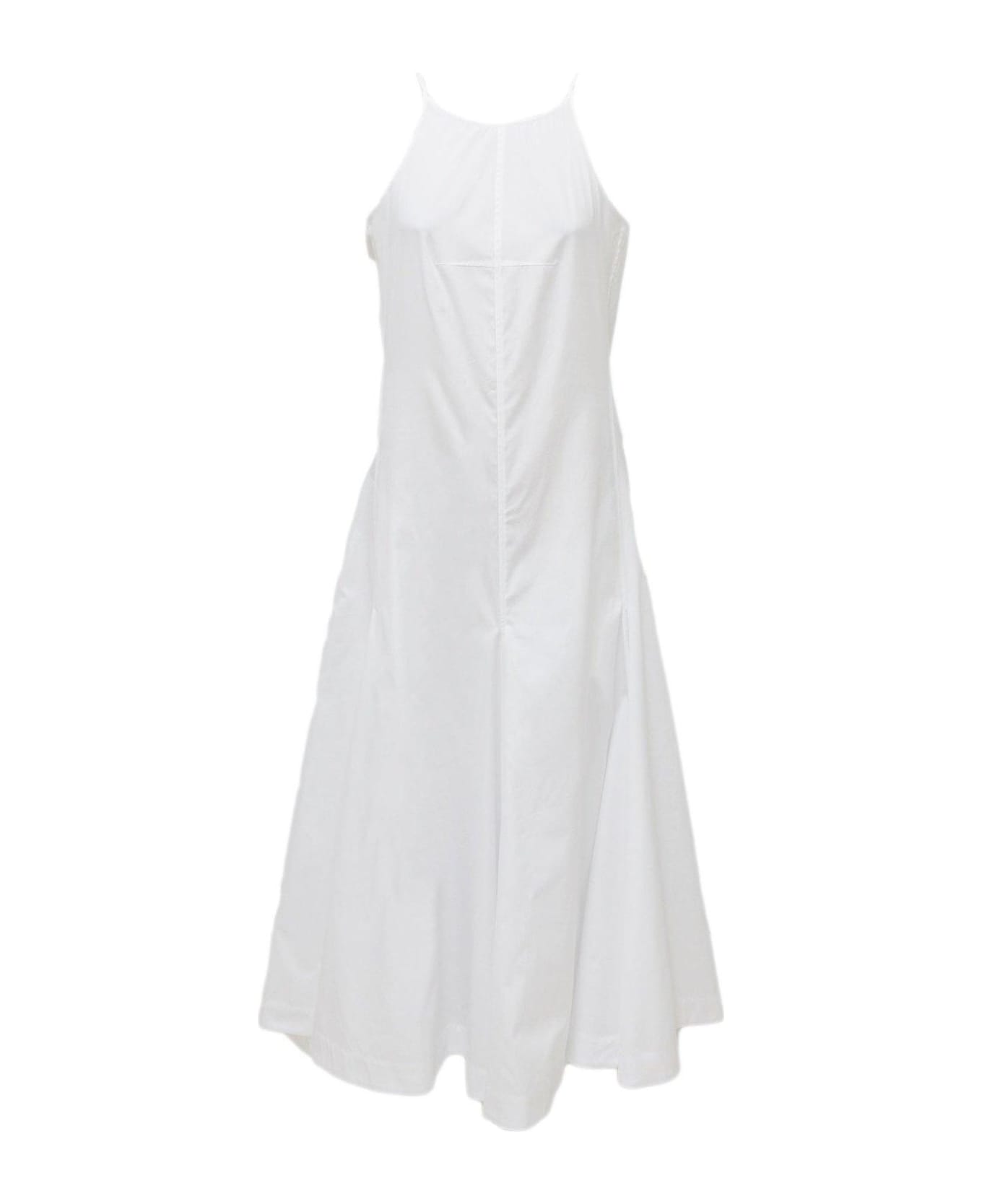 SportMax Crewneck Sleeveless Dress - White ワンピース＆ドレス