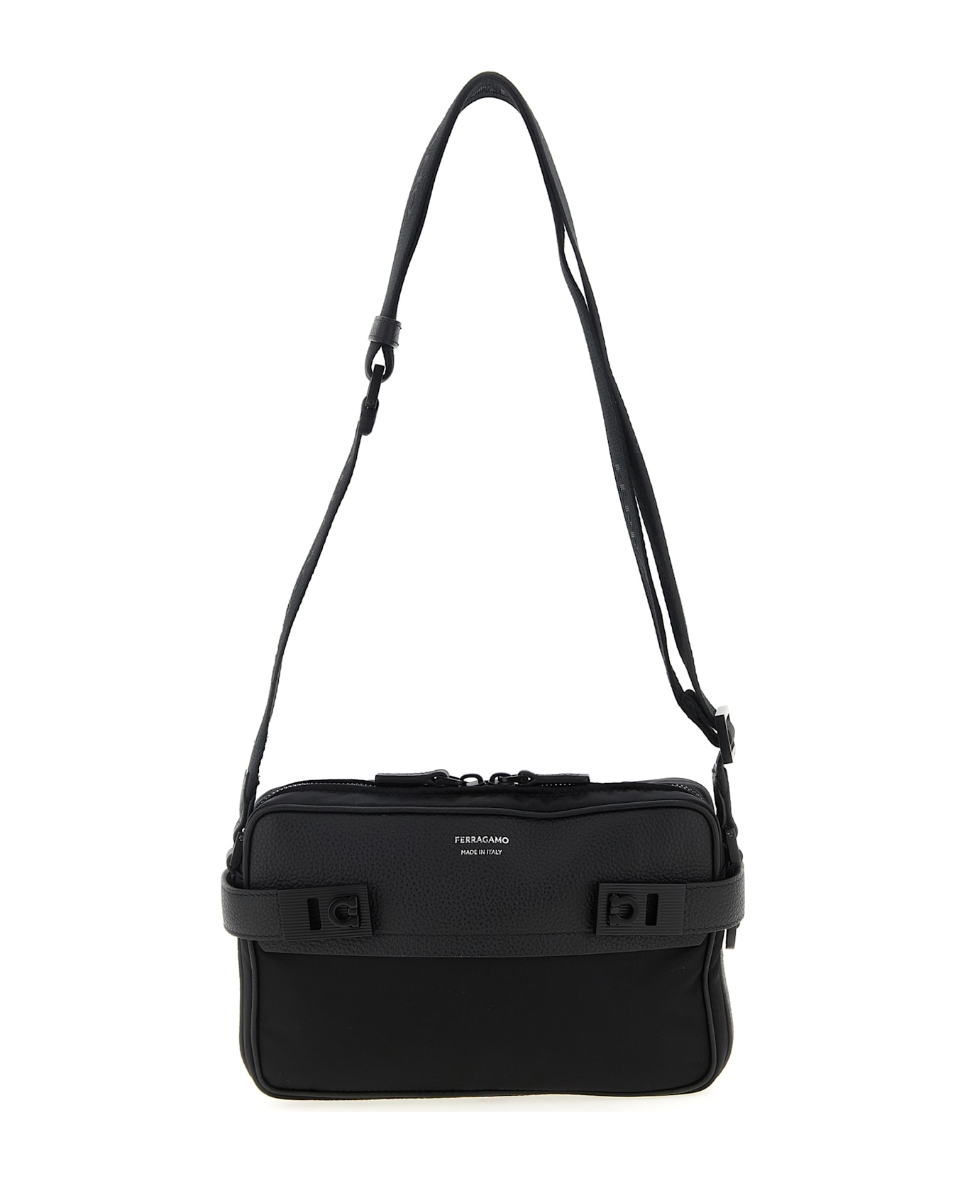 Ferragamo 
twins Nylon
 Crossbody Bag - Black  