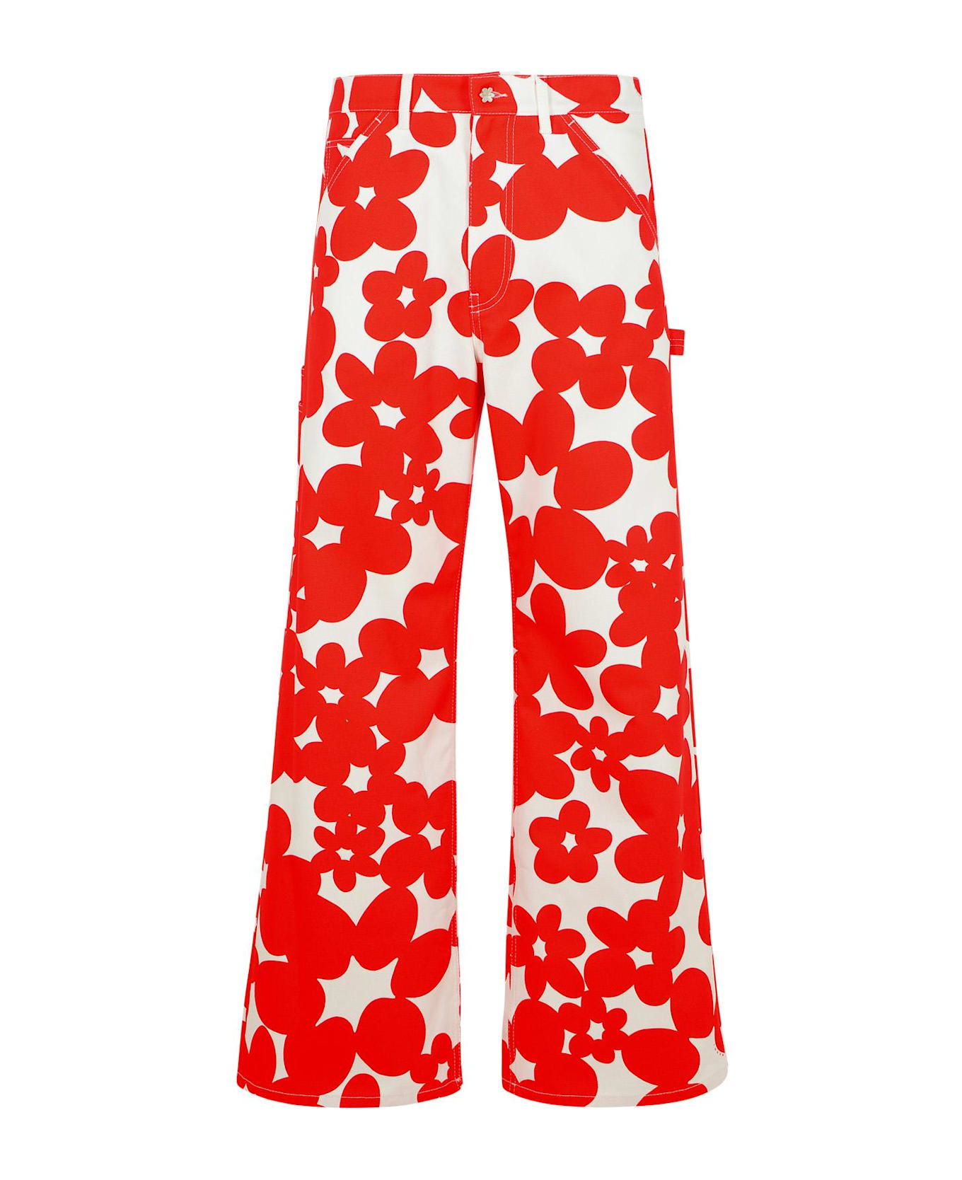 Marni Red Cotton Jeans - Red