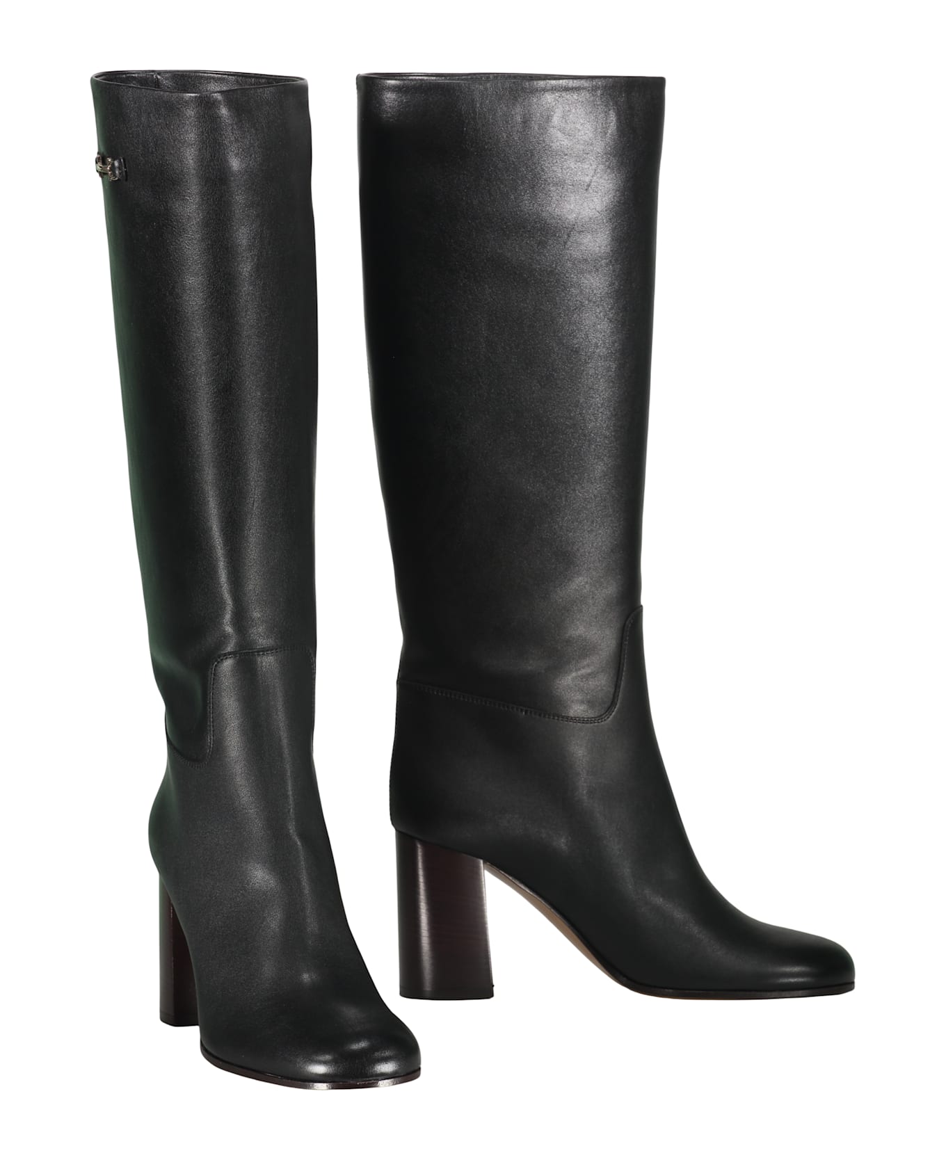 Ferragamo Leather Boots - black