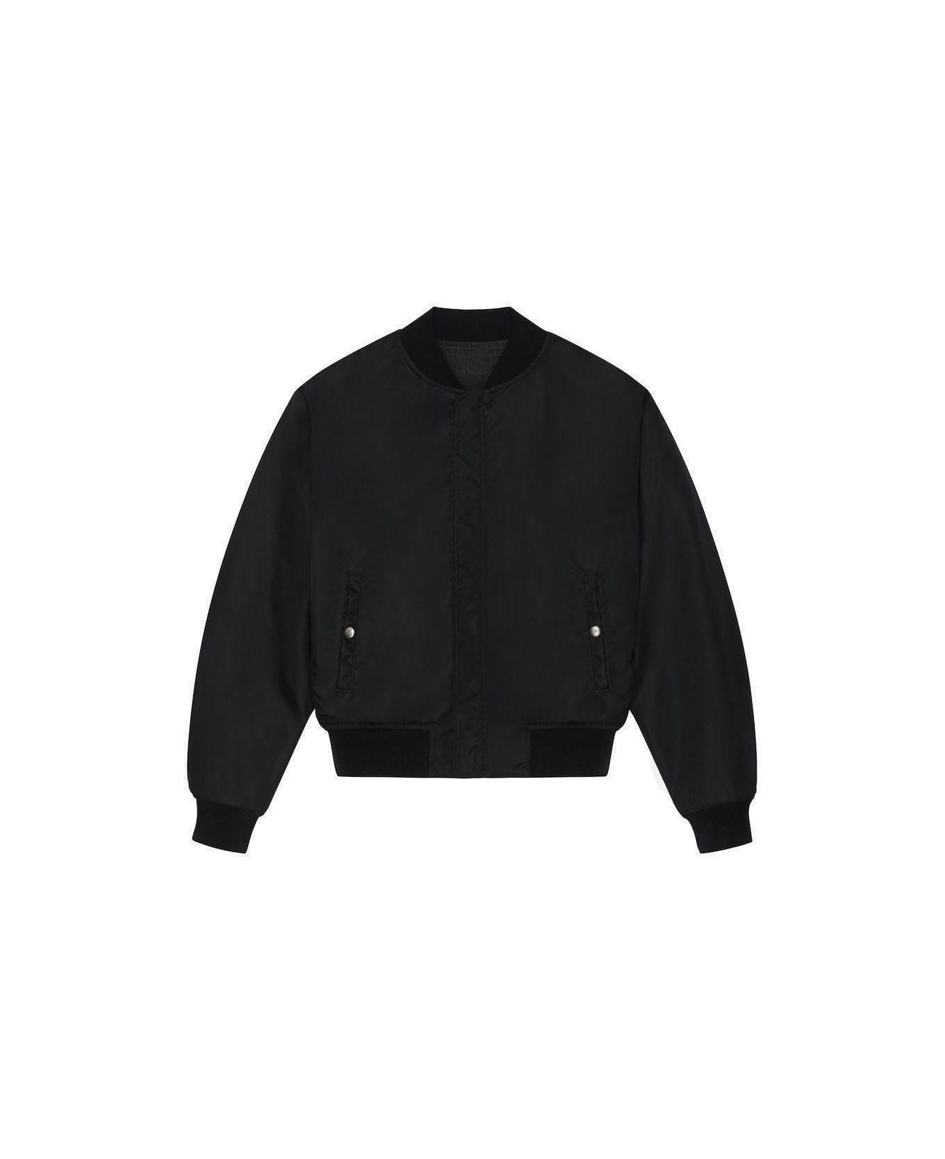 Givenchy Reversible Denim Bomber Jacket - Black Khaki
