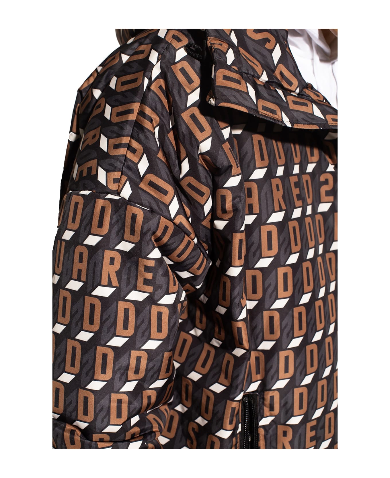 Dsquared2 All Over Print Hooded Jacket - Brown ジャケット