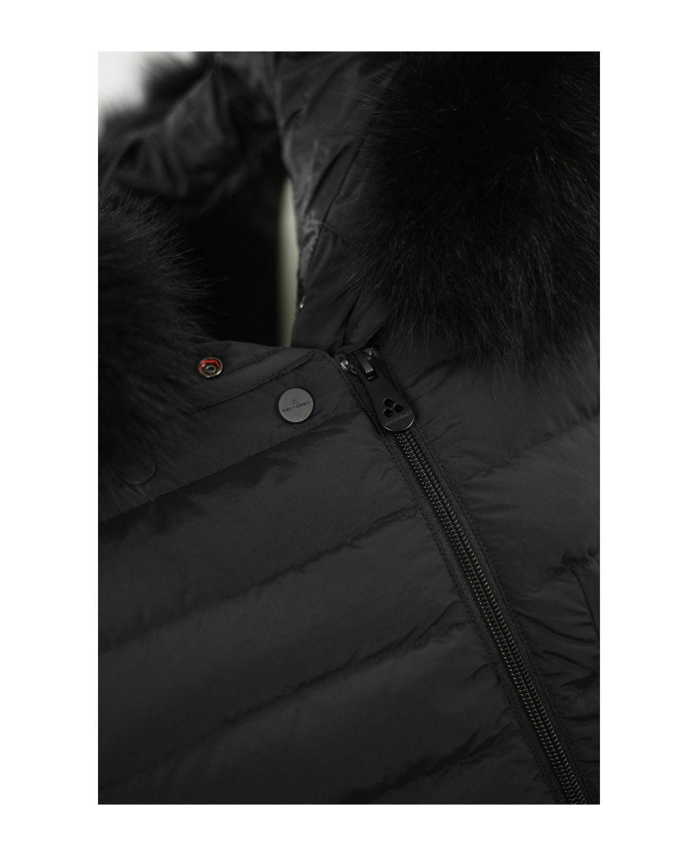 Peuterey Down Jacket With Fur Seriola Ml 04 Fur - Black コート