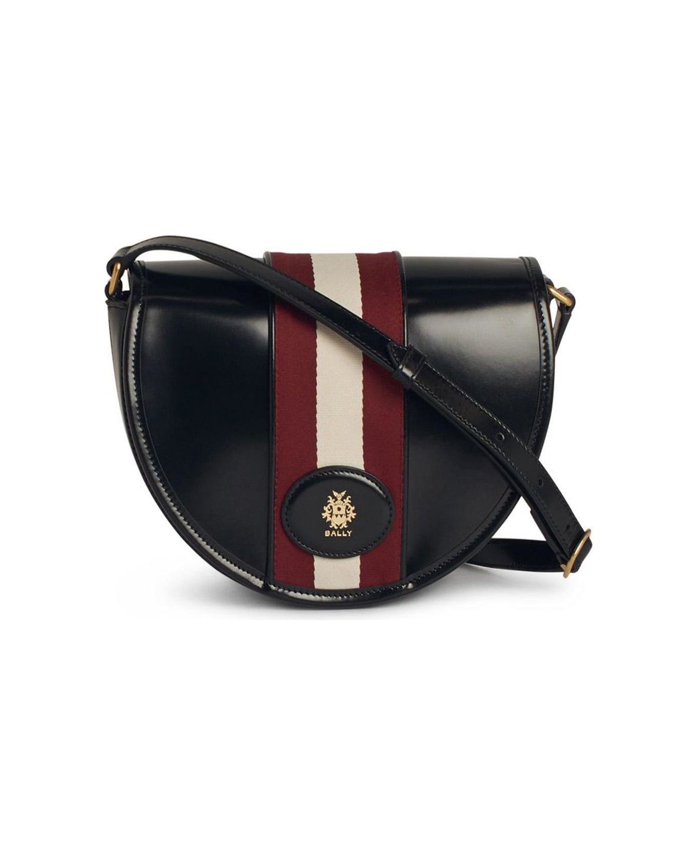 Bally Logo Printed Shoulder Bag - BLACK