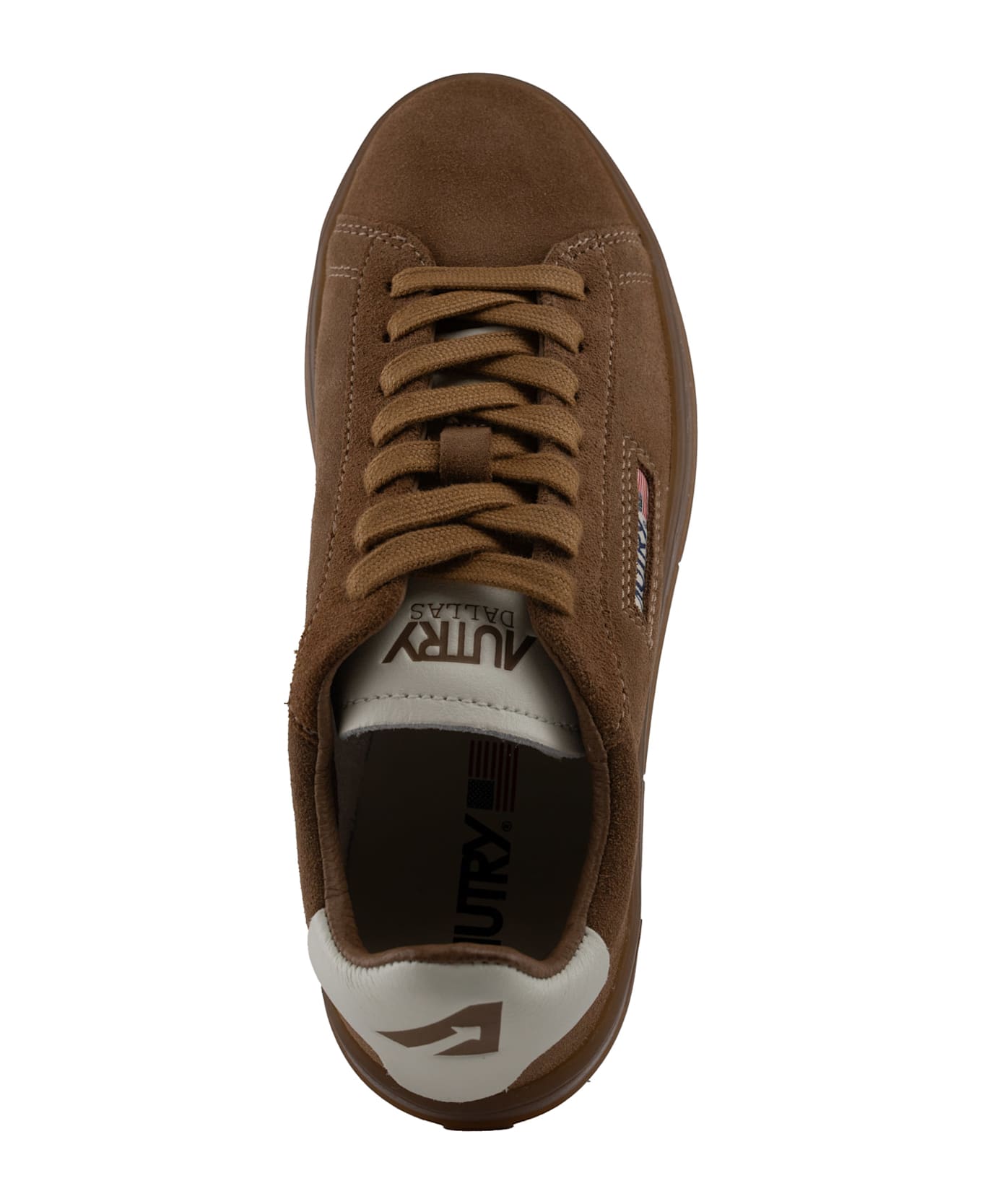 Autry Dallas Low Sneakers In Suede - Suede/leat sigaro/marsh