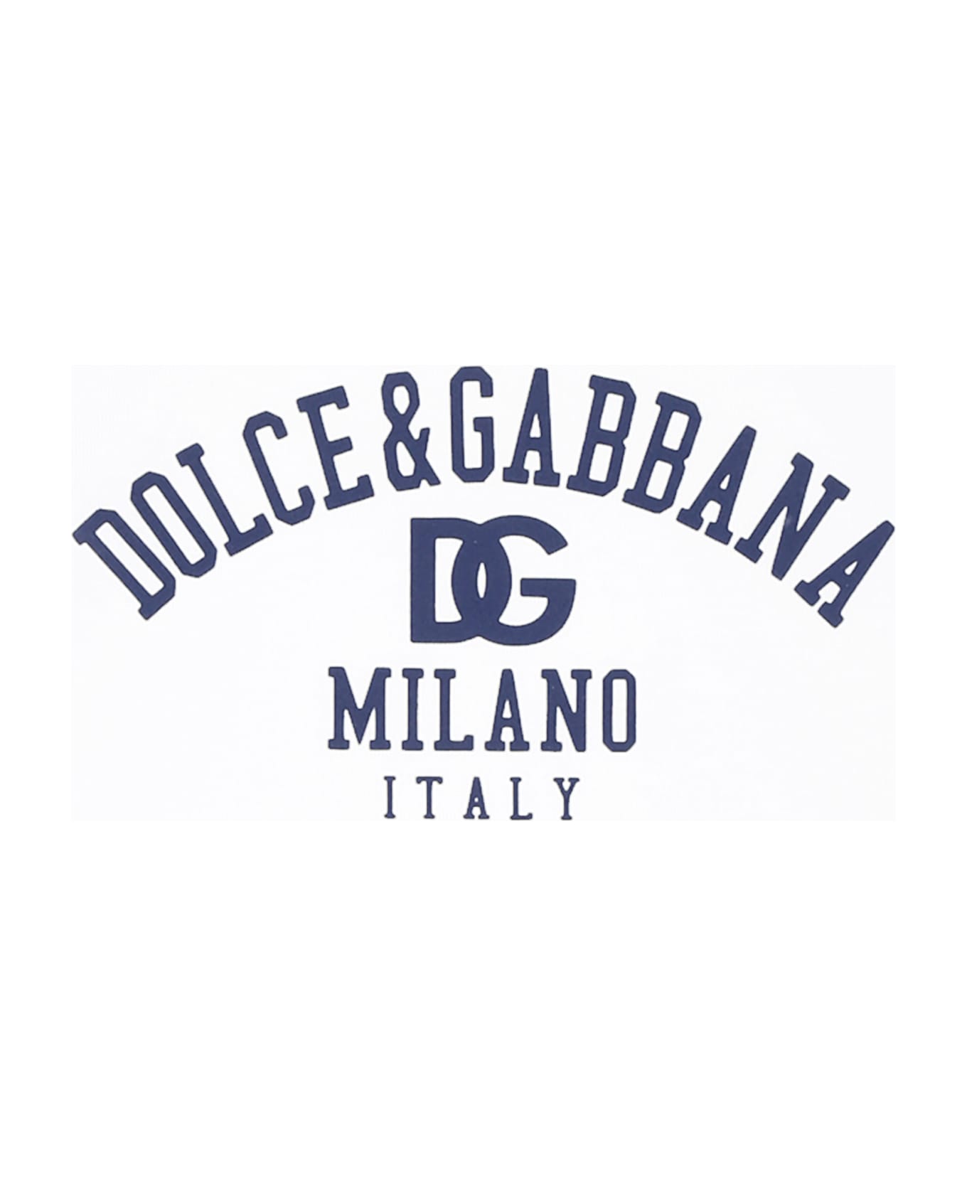 Dolce 
Gabbana White T-shirt For Babykids With Logo - White