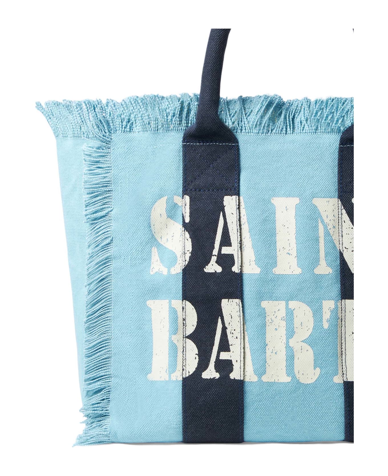 MC2 Saint Barth Vanity Canvas Shoulder Bag With Logo Print