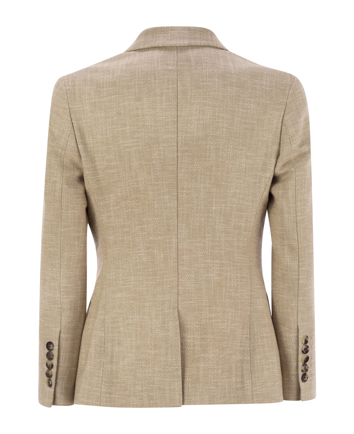 Saulina Milano Antonella - Double-breasted Cotton Blend Jacket - Beige