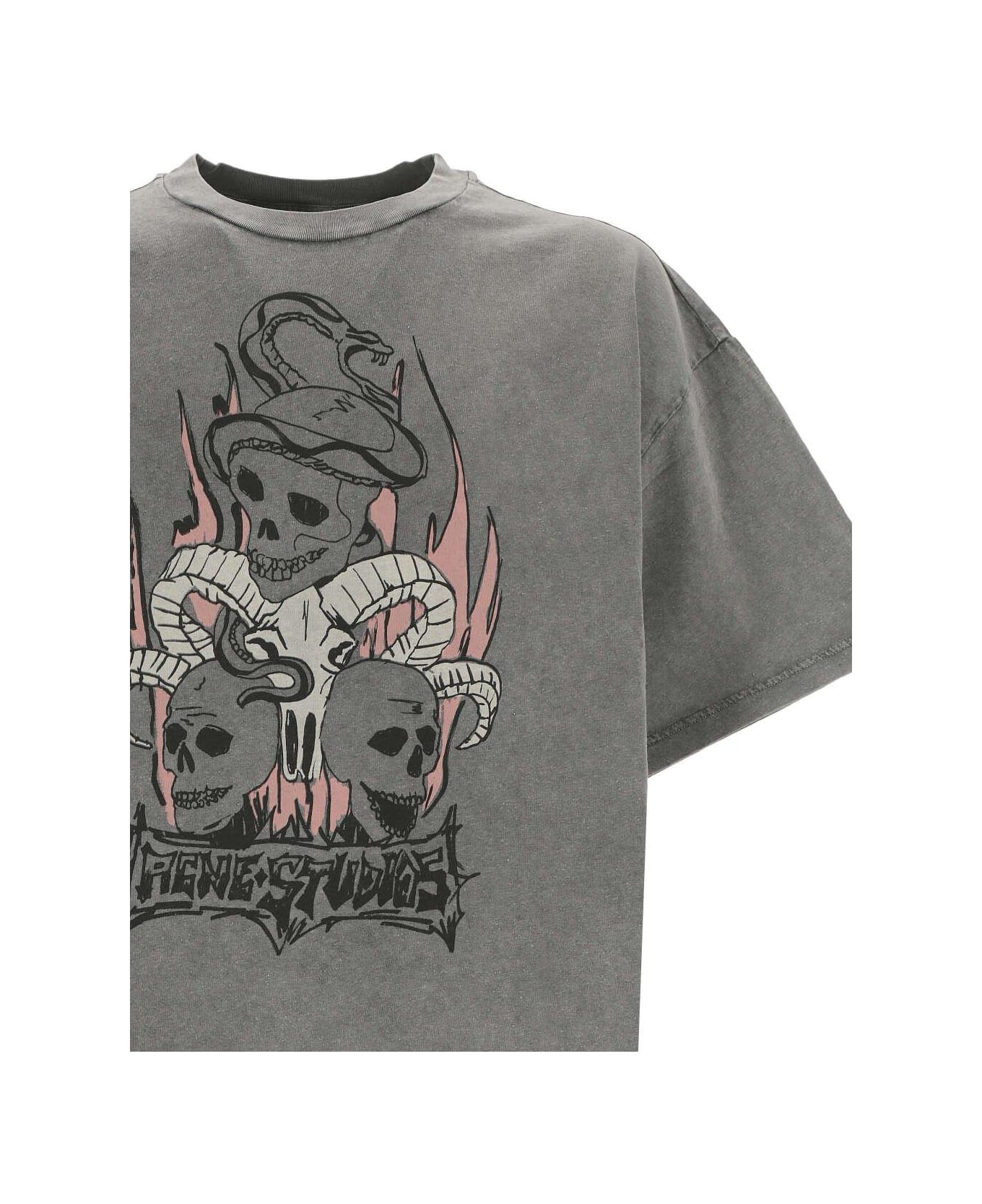 Tシャツ・カットソー ACNE  Skull Printed Crewneck T-shirt Acne Studios Skull Printed Crewneck T-shirt | italist
