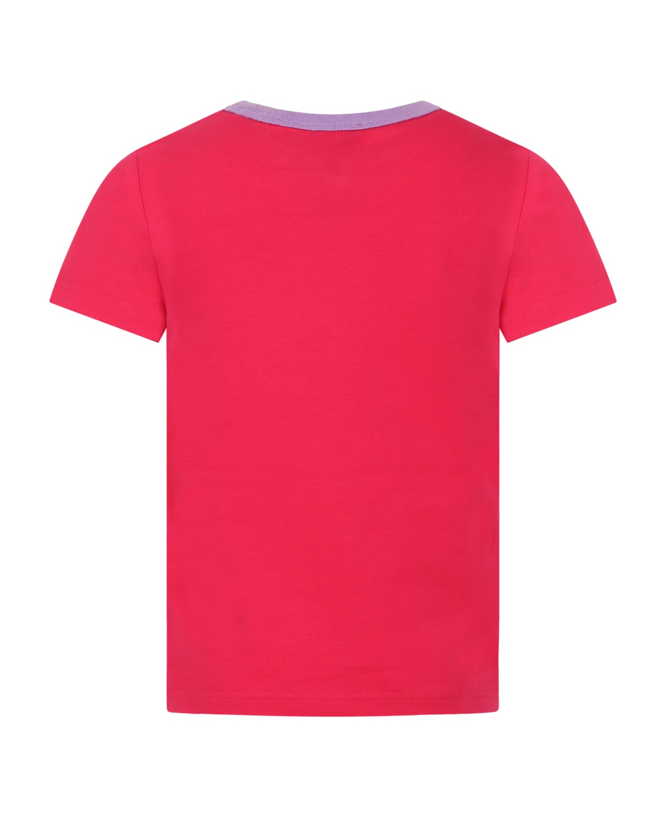 Little Marc Jacobs Fuchsia T-shirt For Girl With Logo - Fucsia Tシャツ＆ポロシャツ
