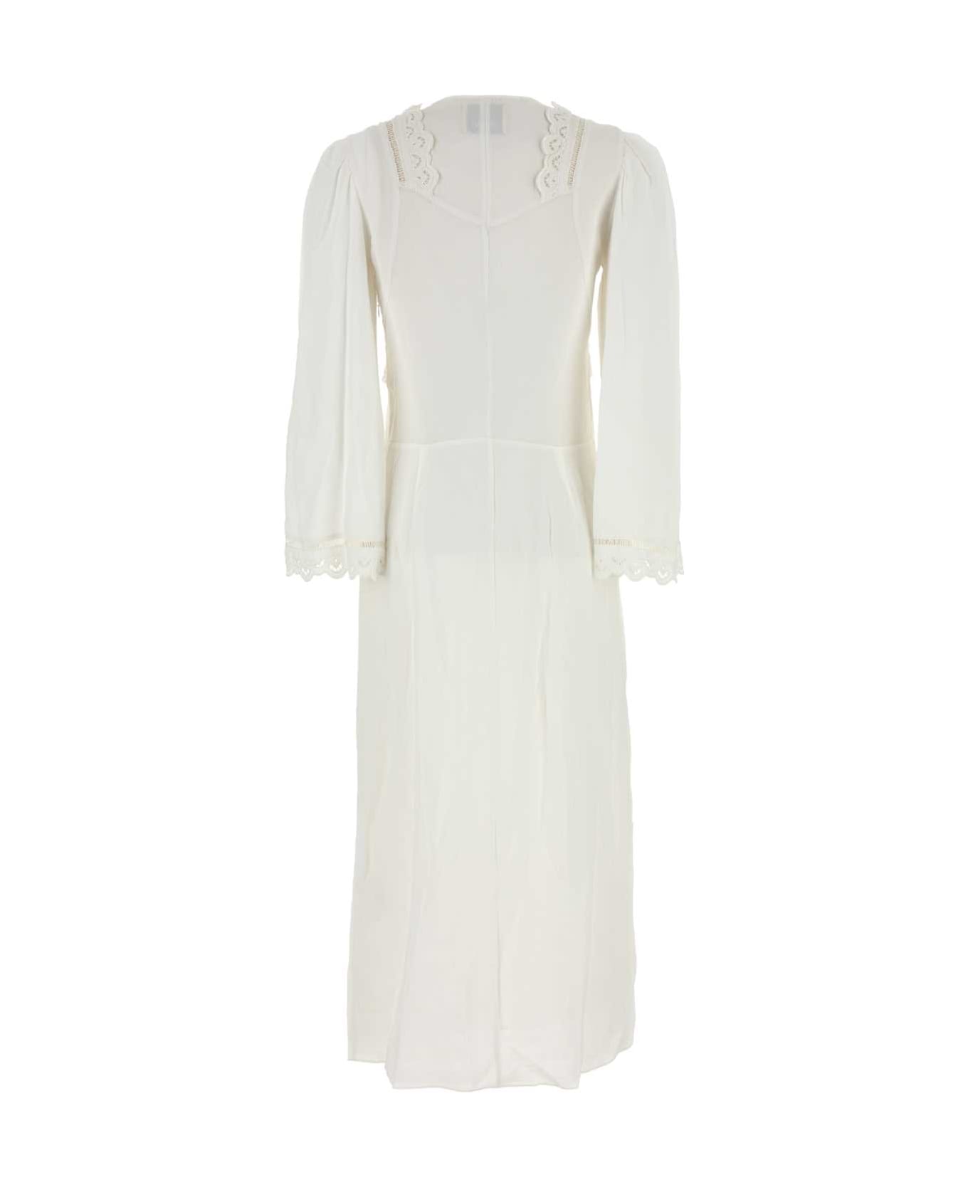 Isabel Marant White Crepe Faustina Dress - White