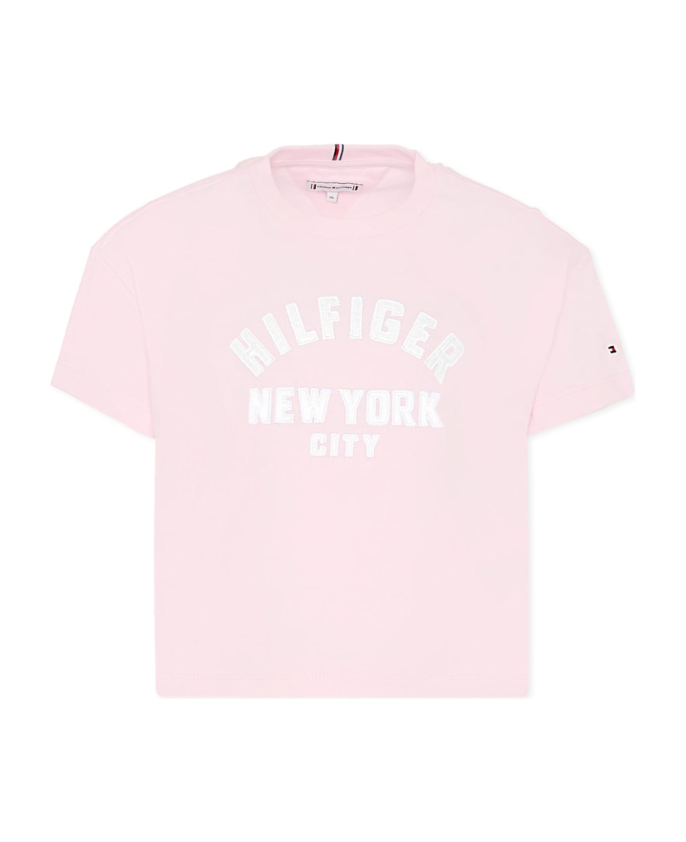Tommy Hilfiger Pink T-shirt For Girl With Logo - Pink
