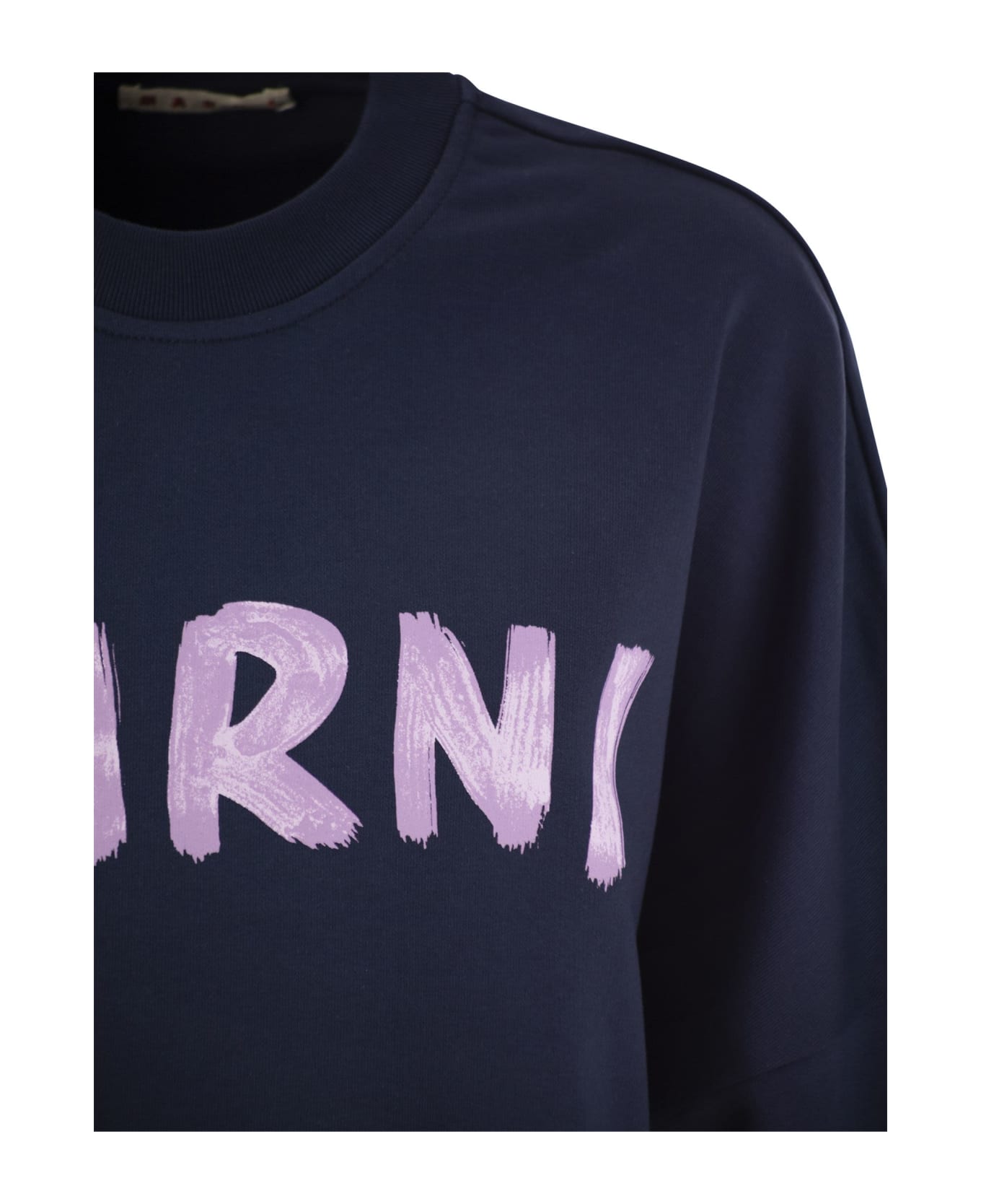 Marni Cotton Sweatshirt With Print - Blue