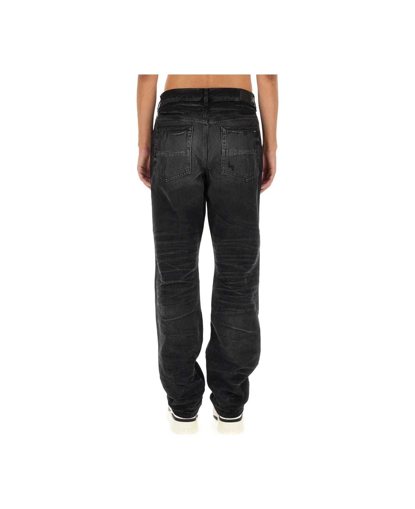 AMIRI Straight Fit Stack Jeans - BLACK デニム