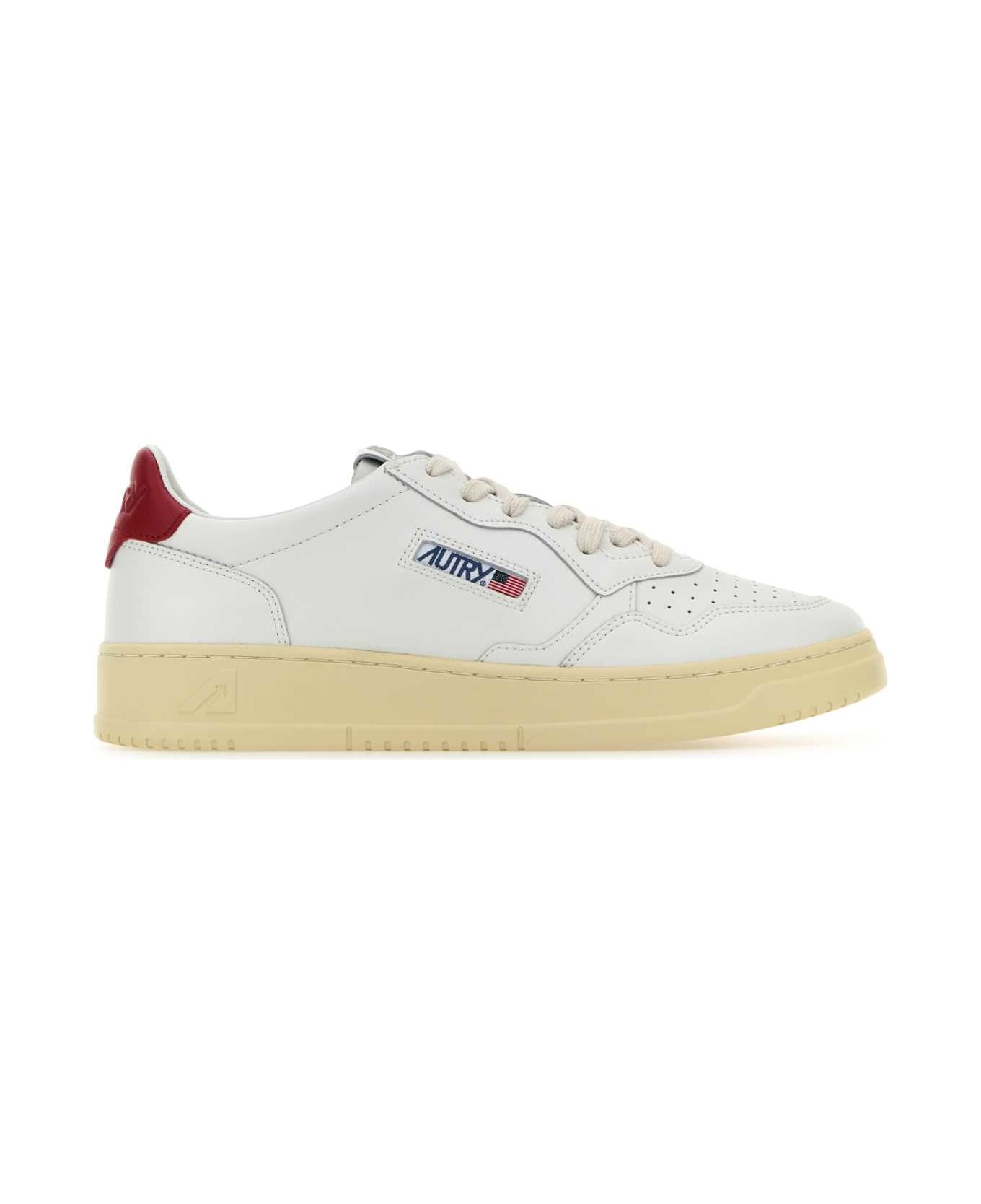 Autry White Leather Medalist Sneakers - White