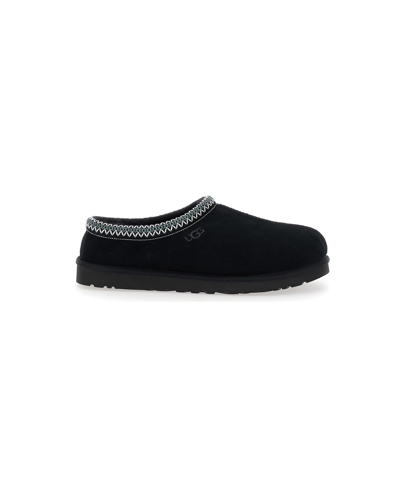UGG 
tasman
 Black Mules With Embossed Logo In Suede Man - BLACK