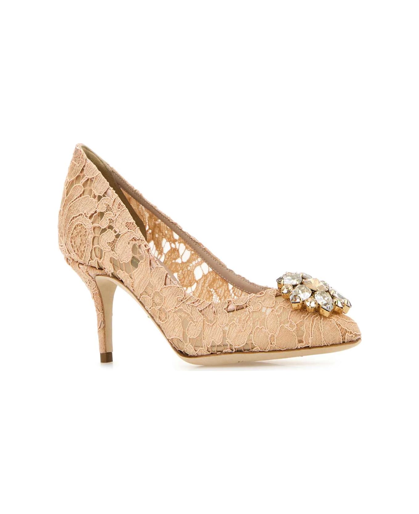 Dolce & Gabbana Skin Pink Lace Pumps - ALBICOCCA