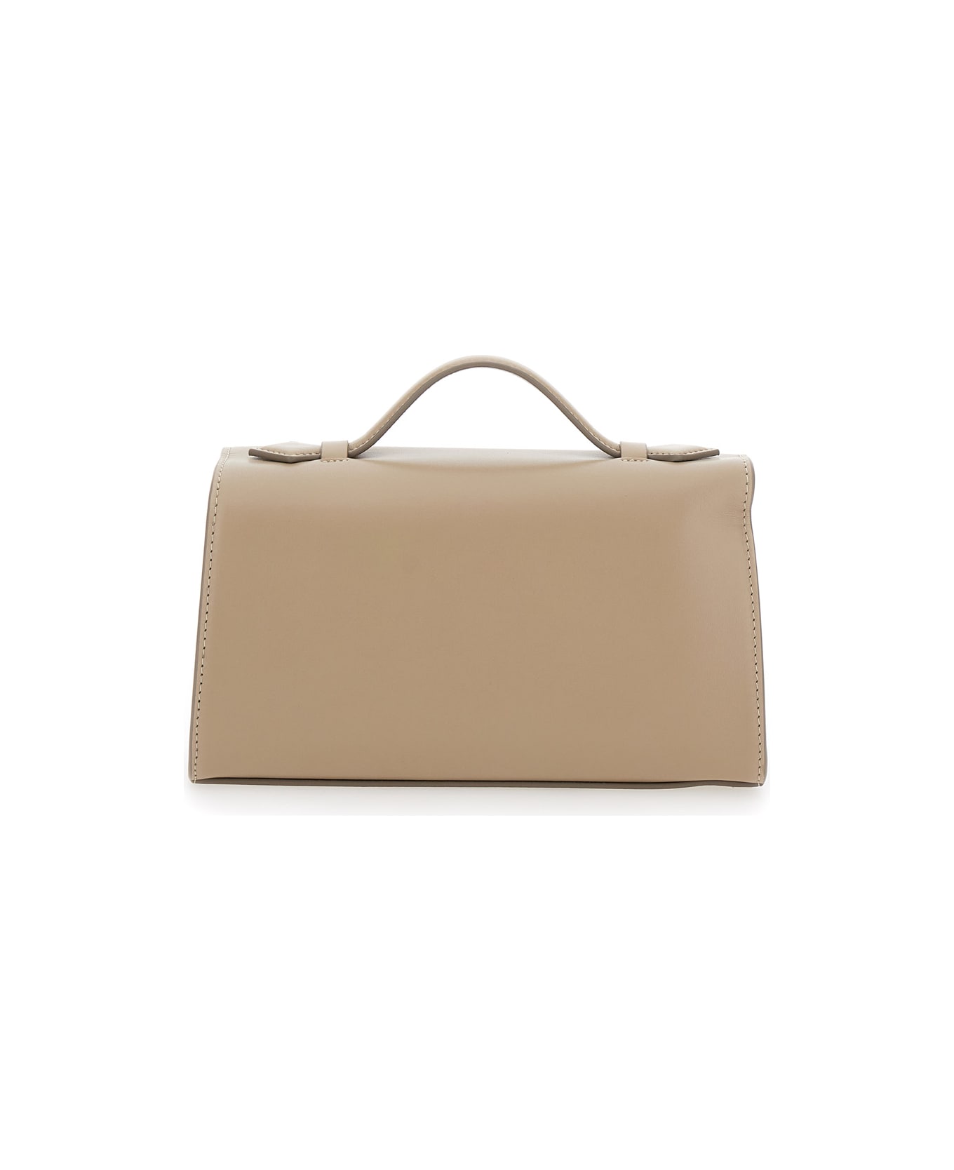 Savette Symmetry Pochette In Smooth Calf Leather - Grey