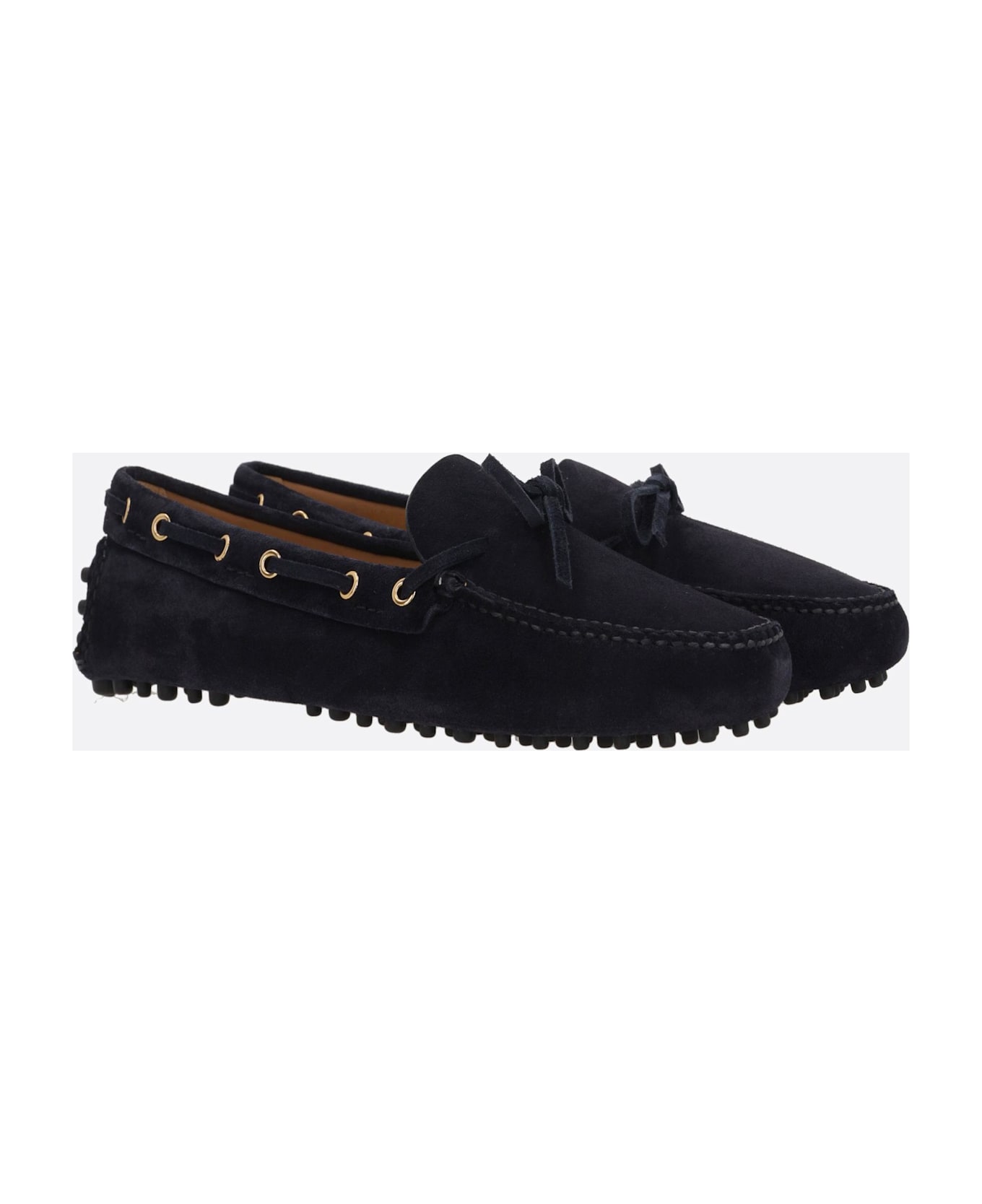 Car Shoe Suede Driving Loafers - BLUE
