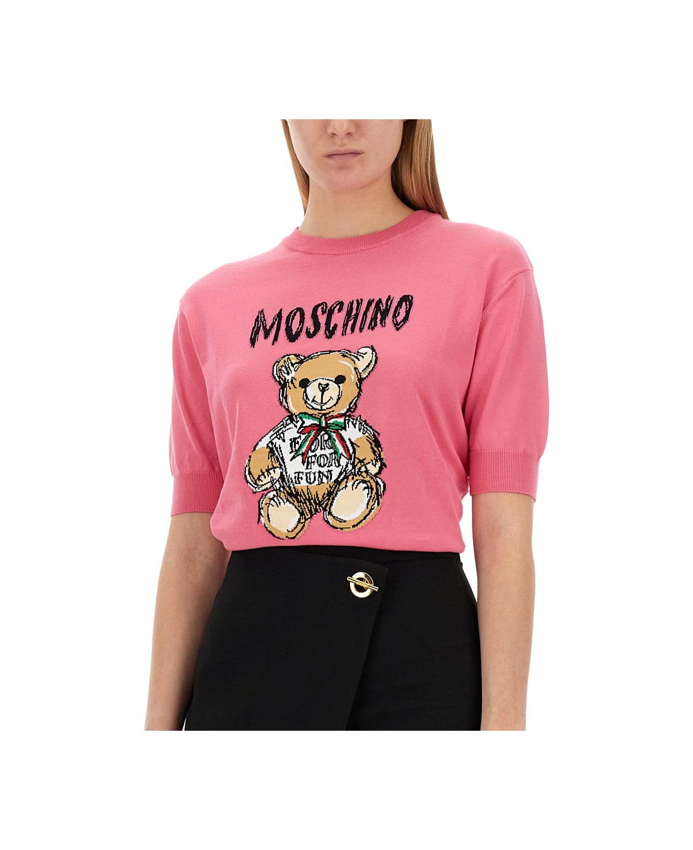 Moschino "drawn Teddy Bear" Jersey - PINK