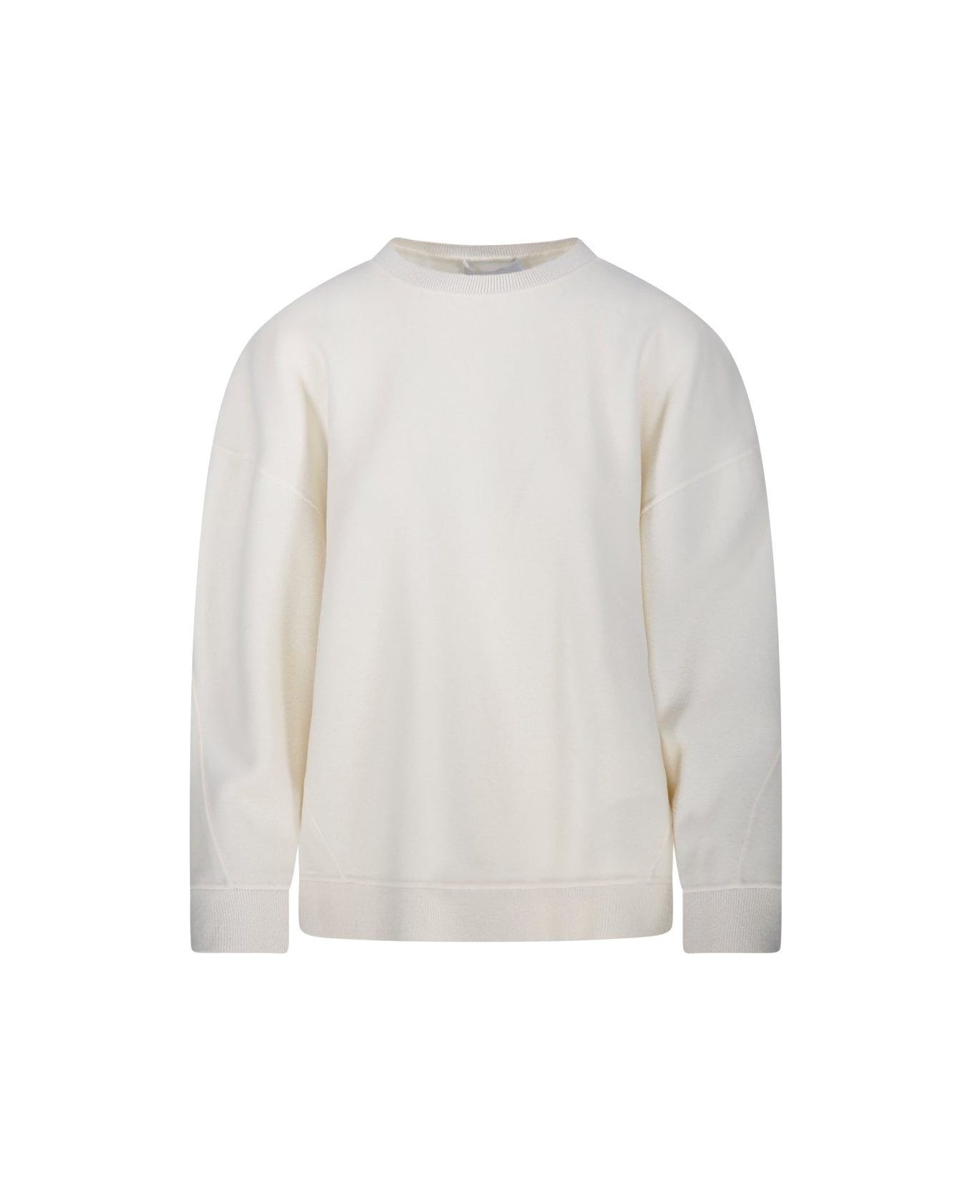 Max Mara Crewneck Long-sleeved Jumper - WHITE