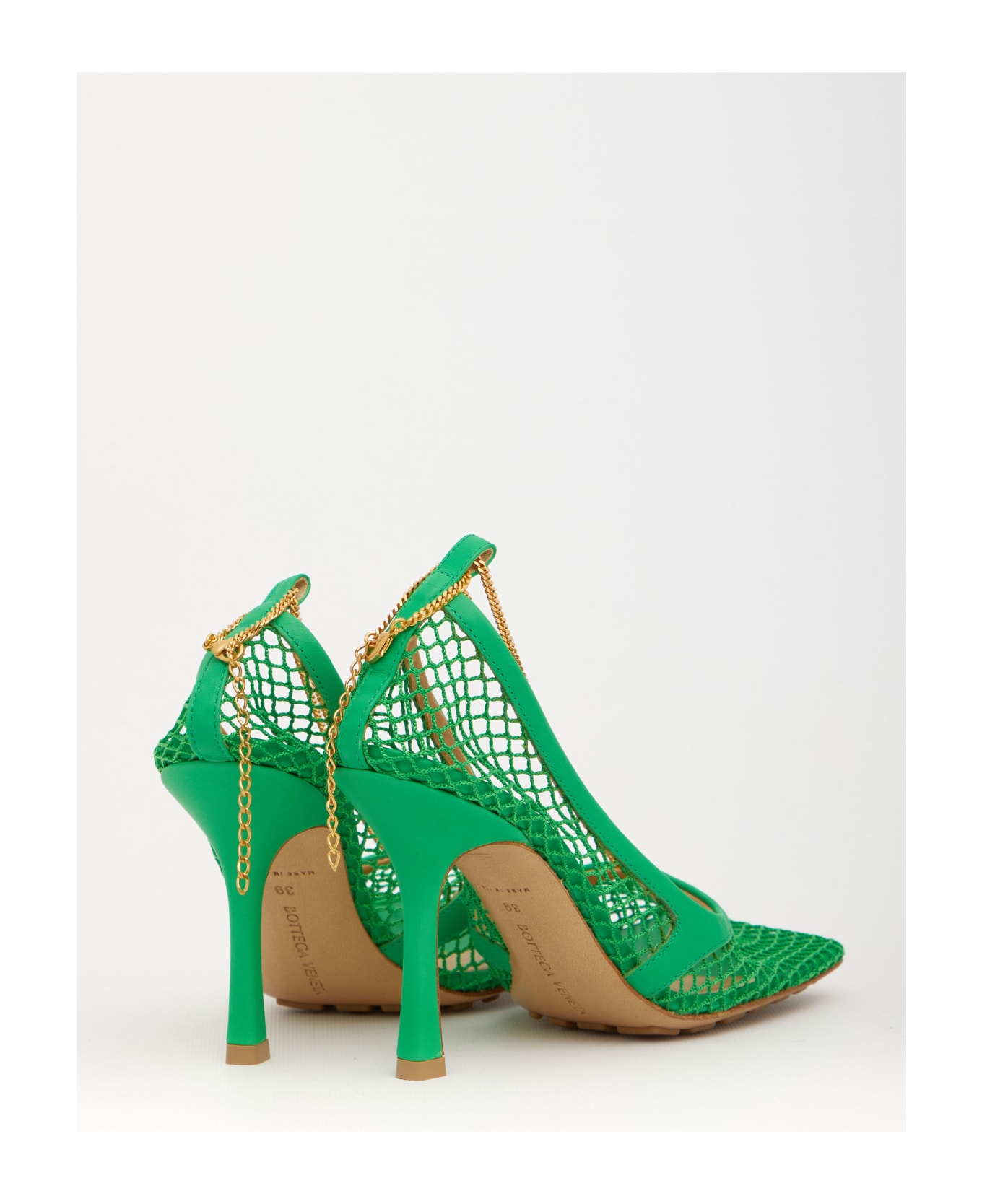 Bottega Veneta Green Stretch Sandals - Parakeet