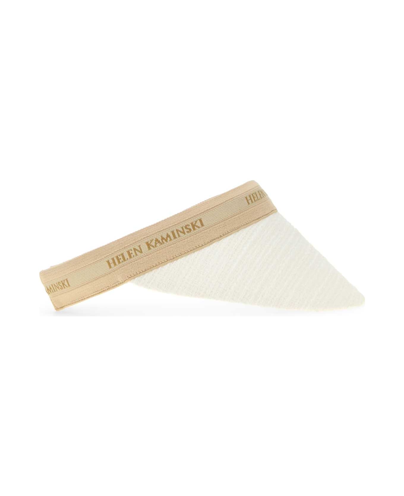 Helen Kaminski White Boucle Carter Visor - WHITE